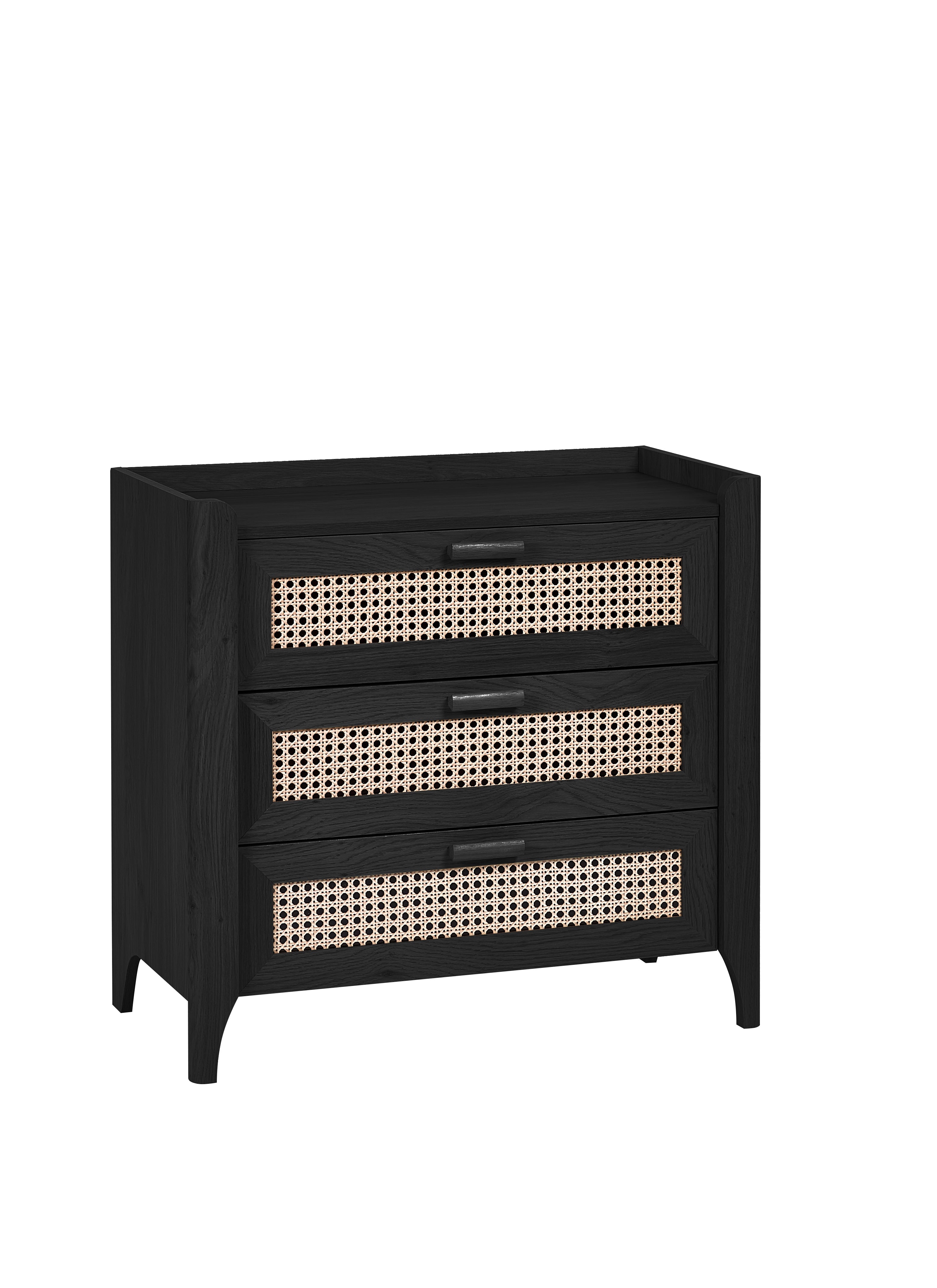 Sydney 3 Drawer Chest - Black Ash – Julian Bowen