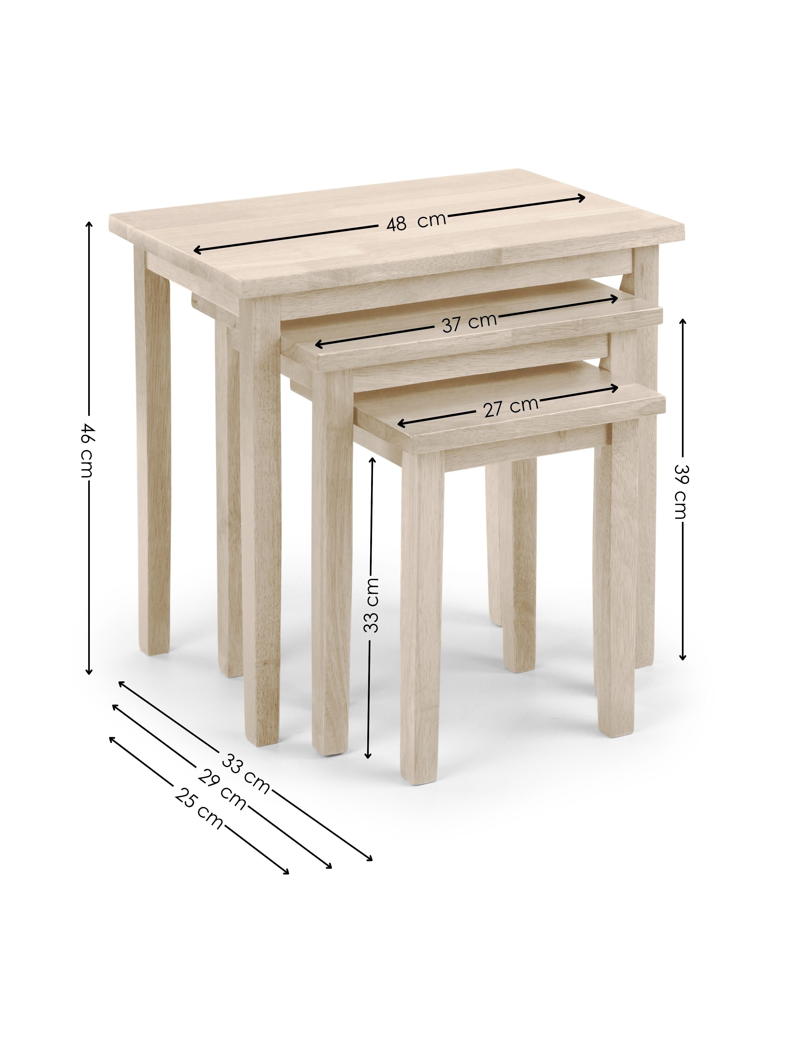 Cleo White Wash Nest of Tables – Julian Bowen, view 4