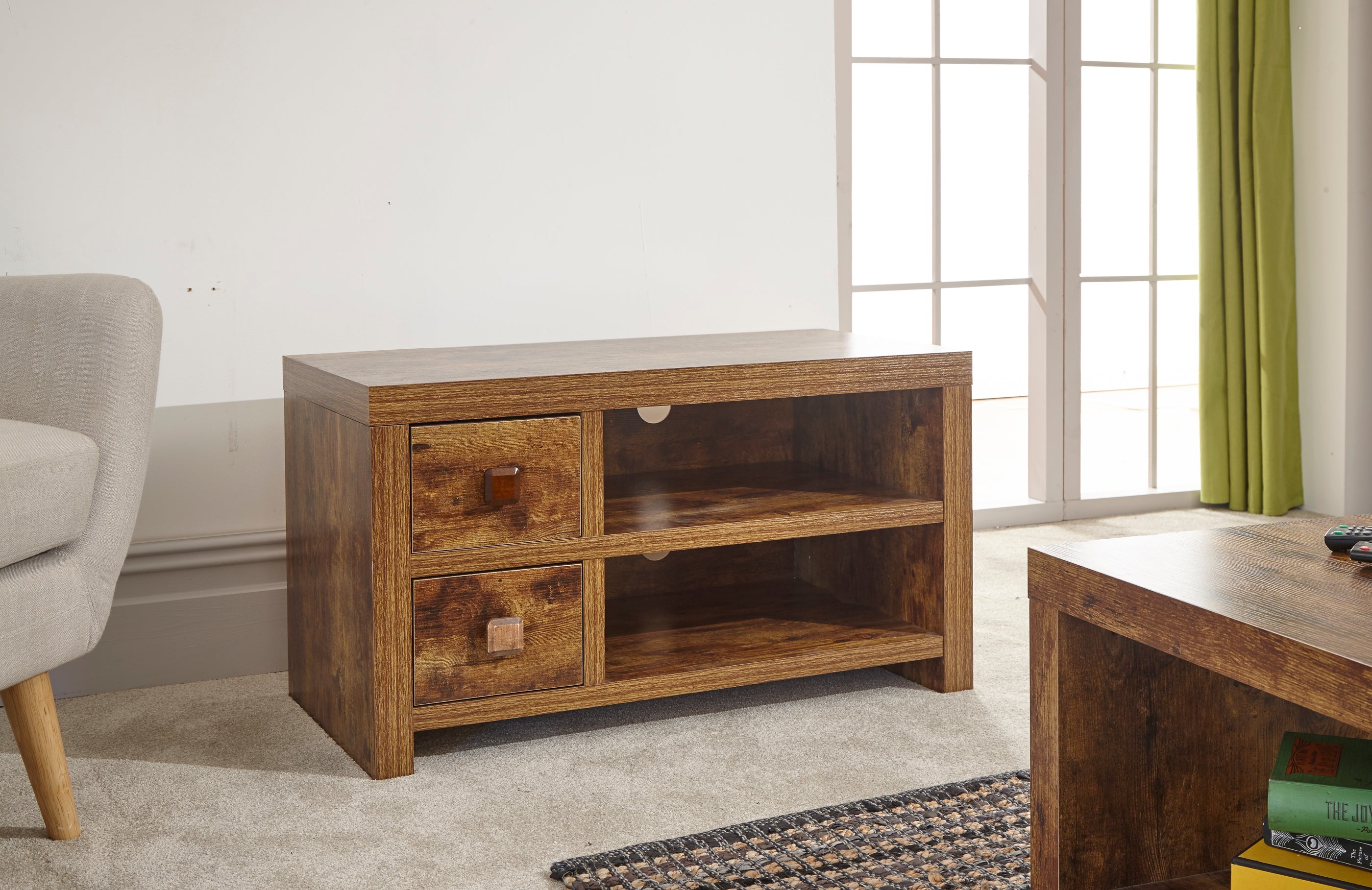 Jakarta 2 Drawer TV Unit Mango – GFW, view 7