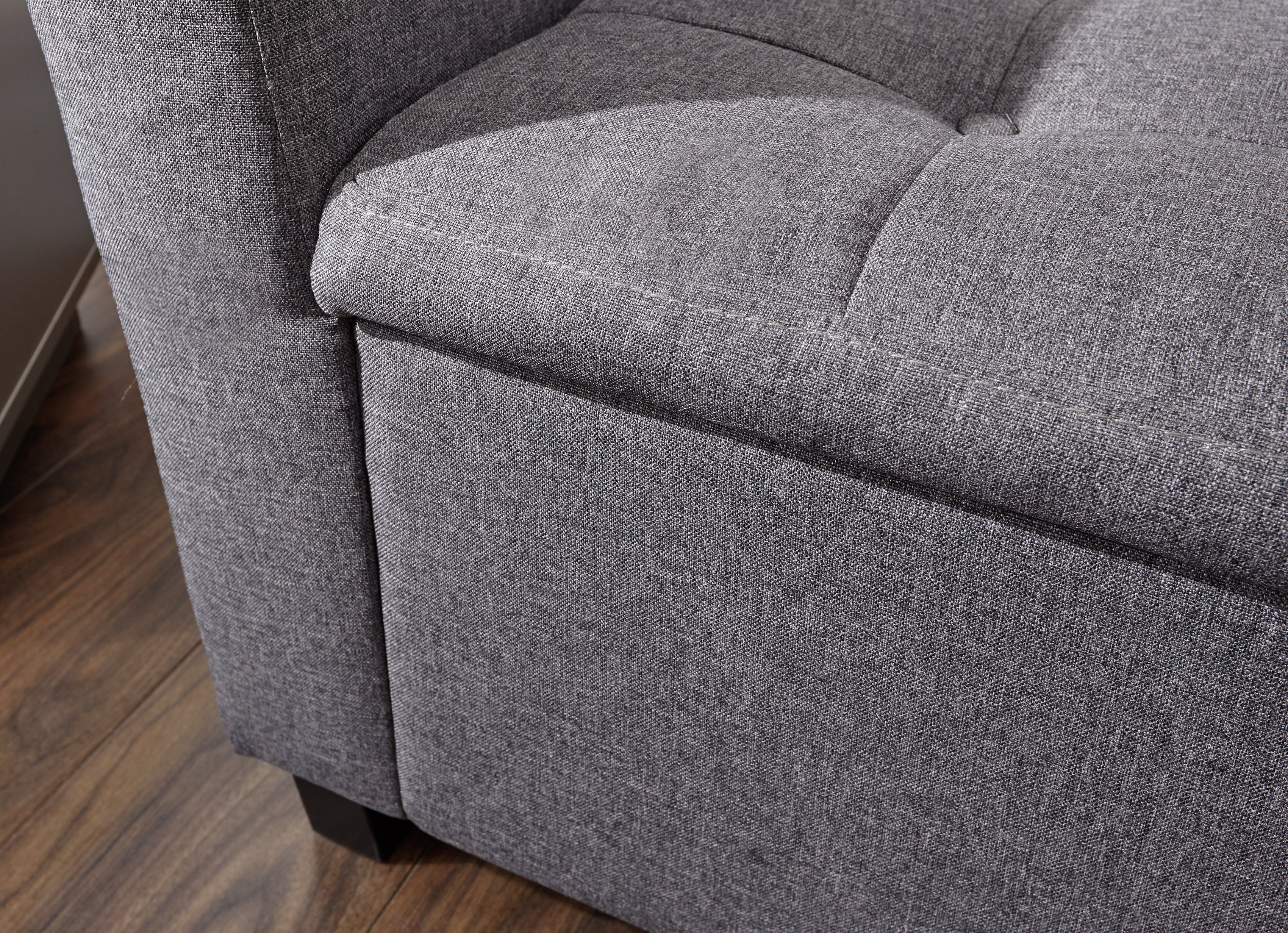 Verona Window Seat Charcoal Fabric – GFW, view 7