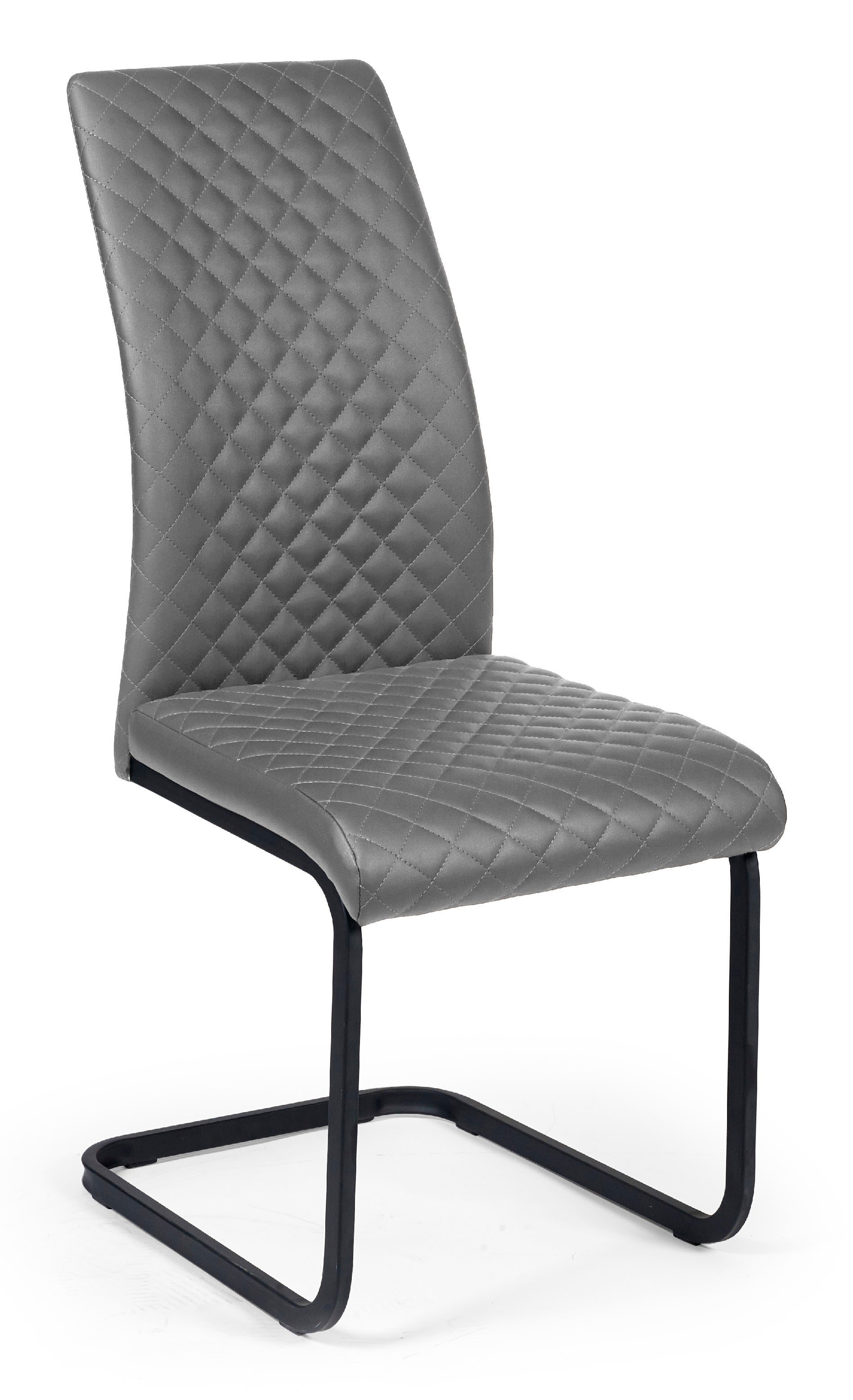 Xavier Grey Upholstered Cantilever Dining Chairs (Set of 4) – Julian Bowen, view 3