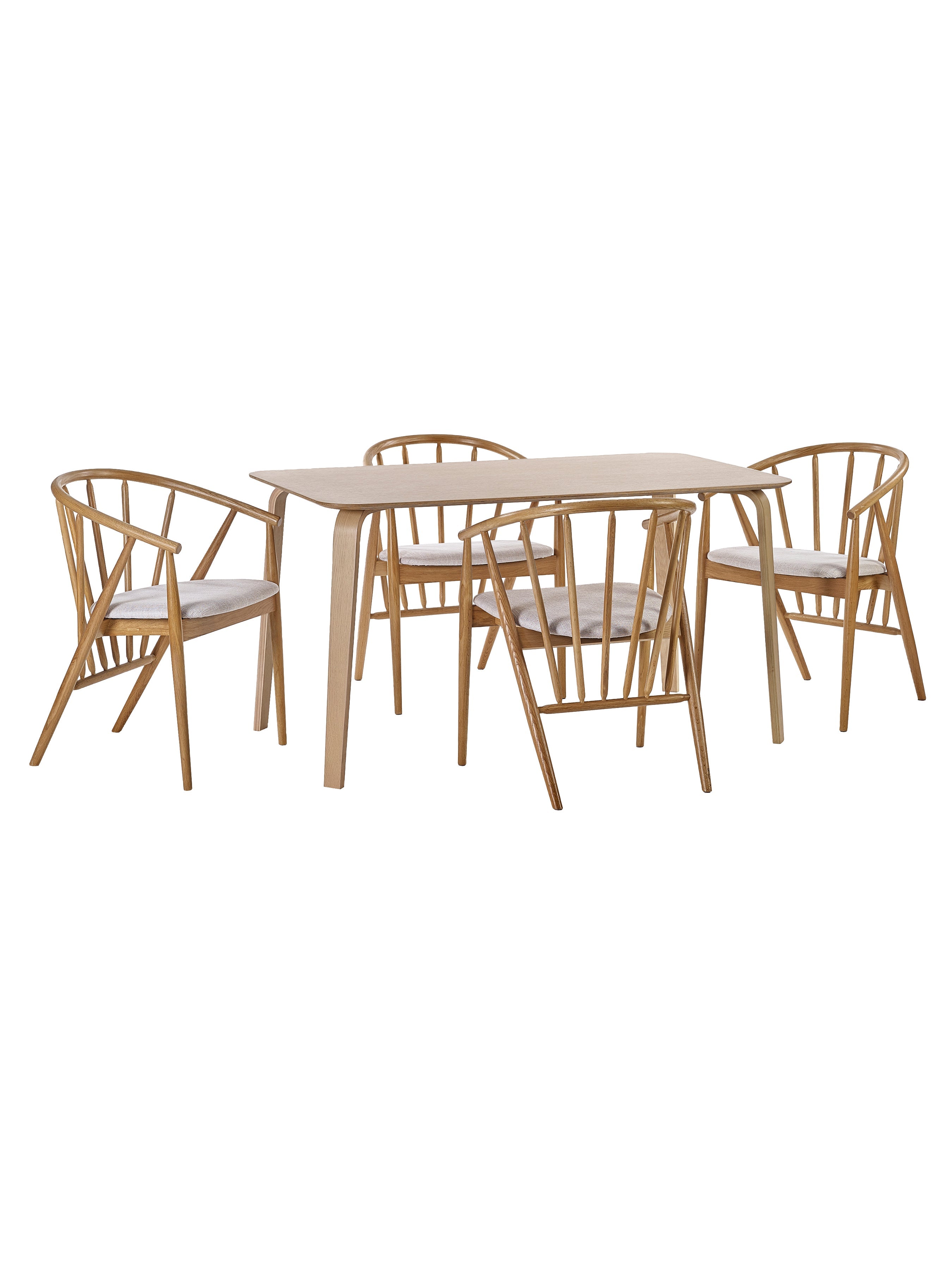Rory Oak Curved Back Dining Chair – Julian Bowen, view 9