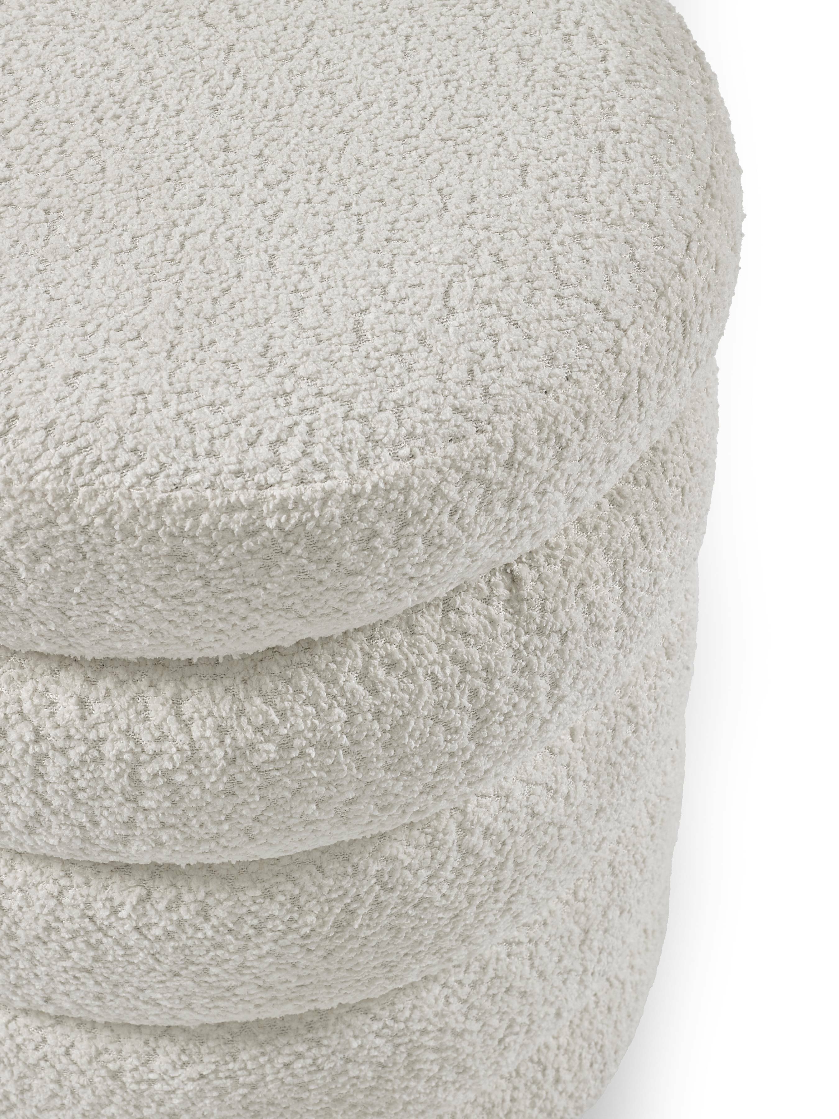 Hailey Ivory Boucle Upholstered 40cm Storage Stool – Julian Bowen, view 8