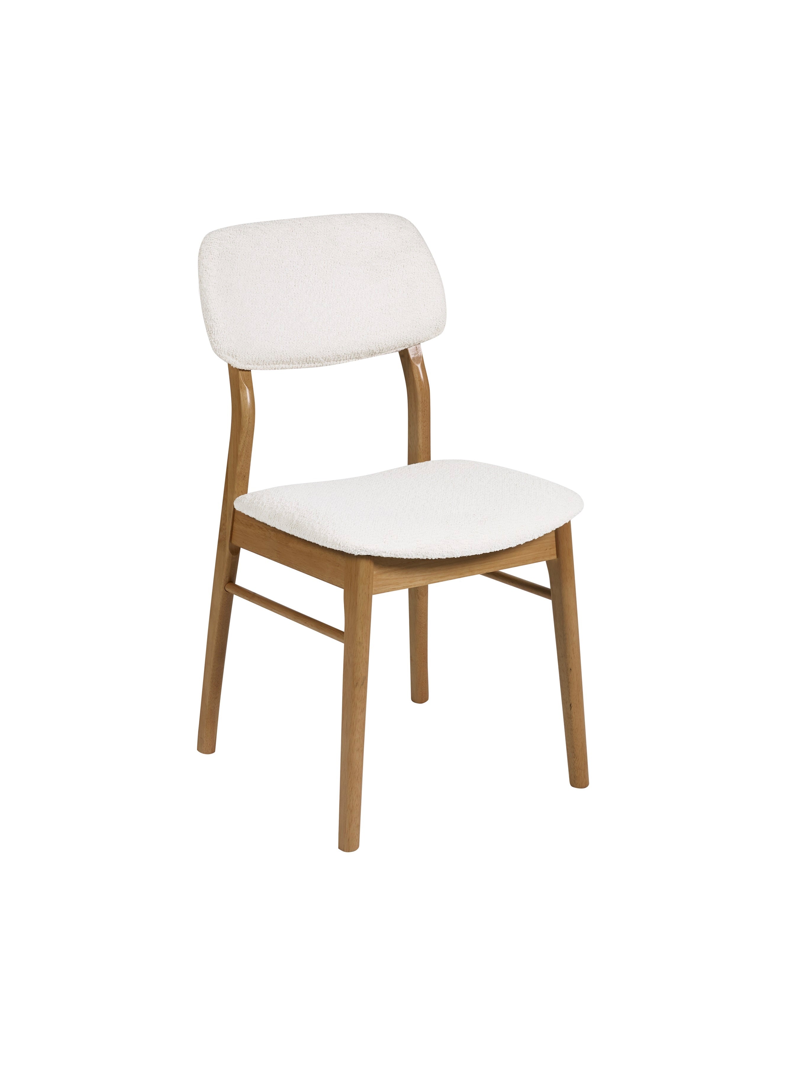 Theia White Boucle Upholstered Dining Chairs (Set of 2) – Julian Bowen, view 3