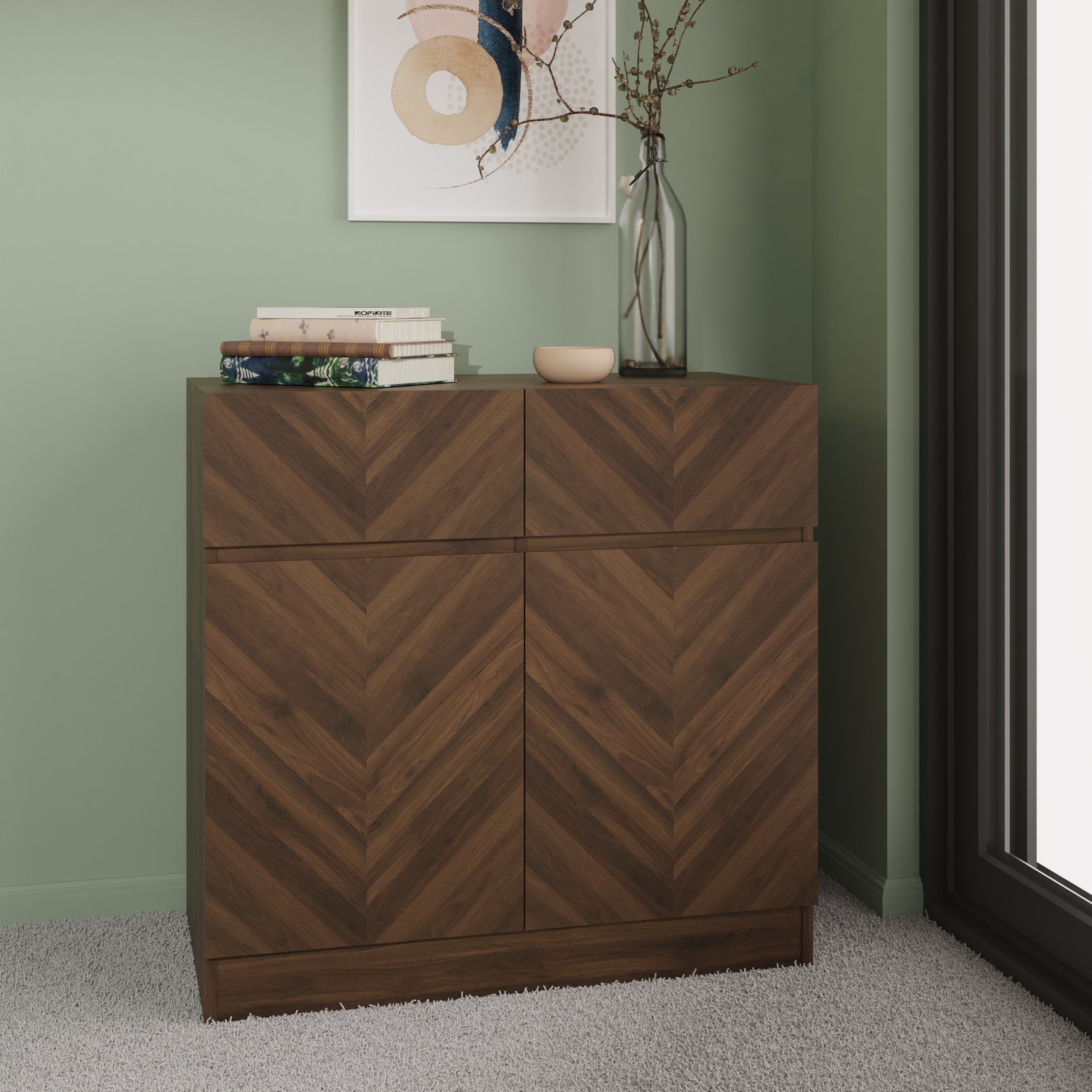 Catania Compact Sideboard – Royal Walnut