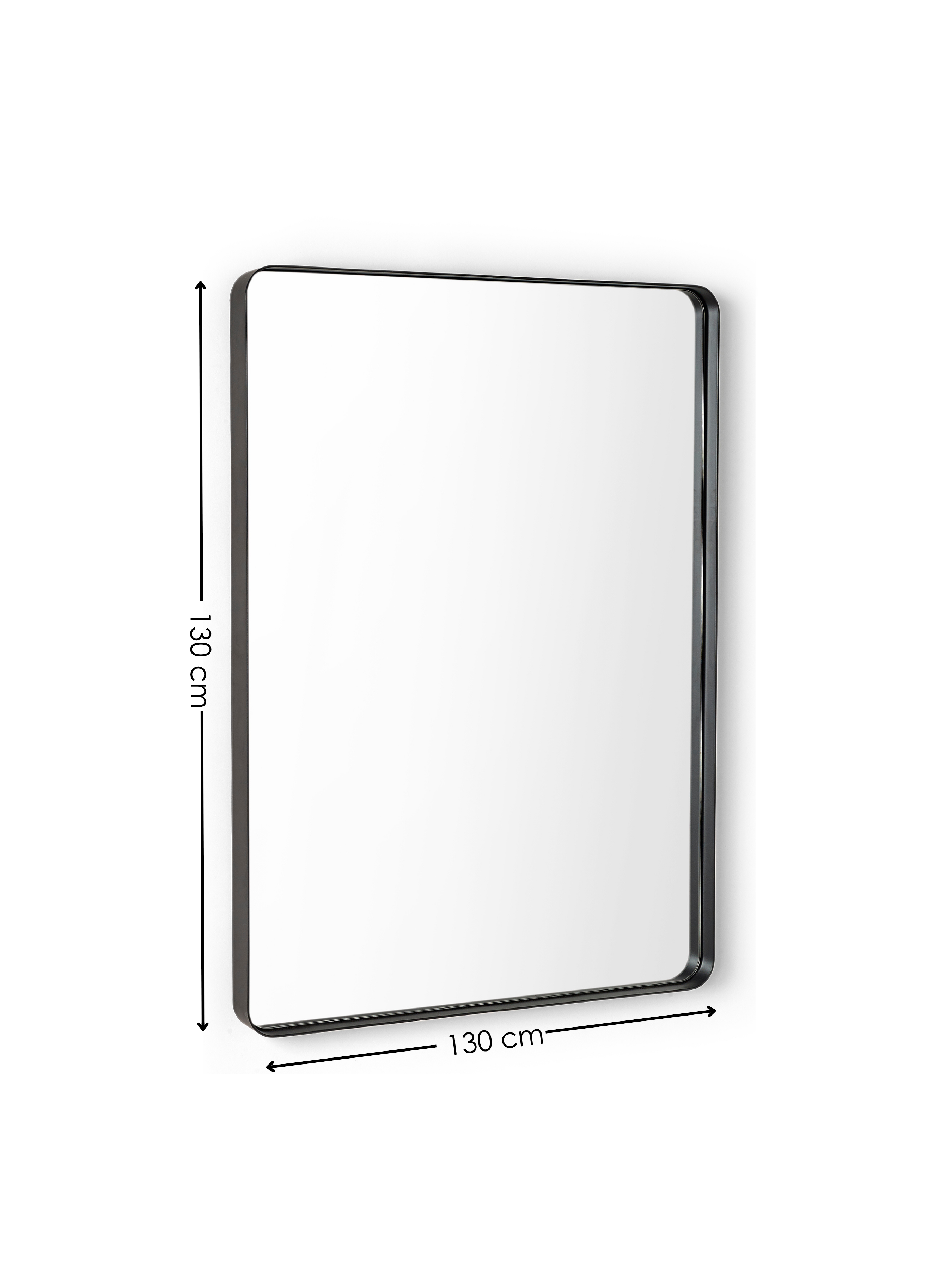 Jaya Black Frame Rectangular Wall Mirror – Julian Bowen, view 4