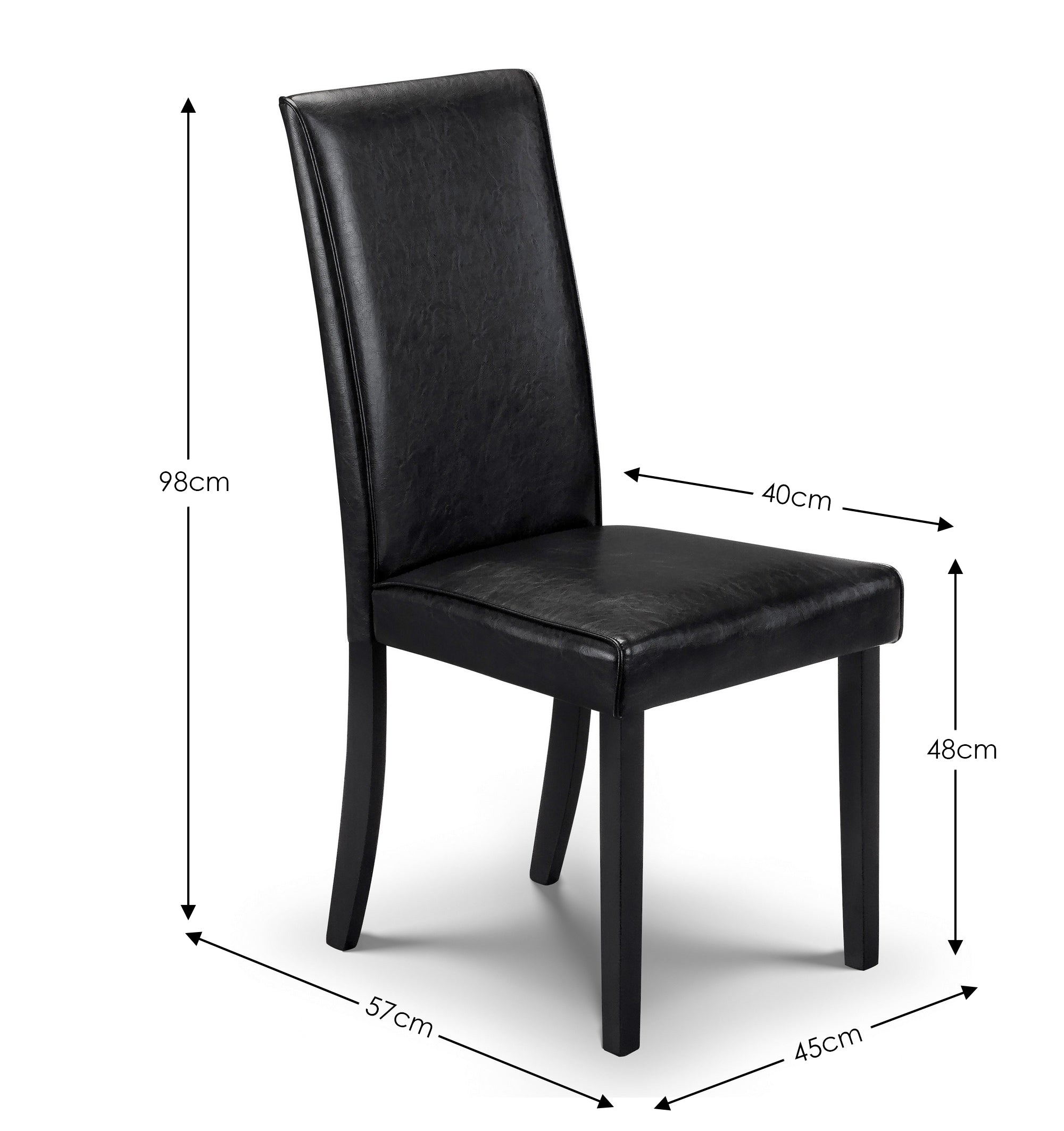 Hudson Dining Table Black and 4 Black Hudson Chairs