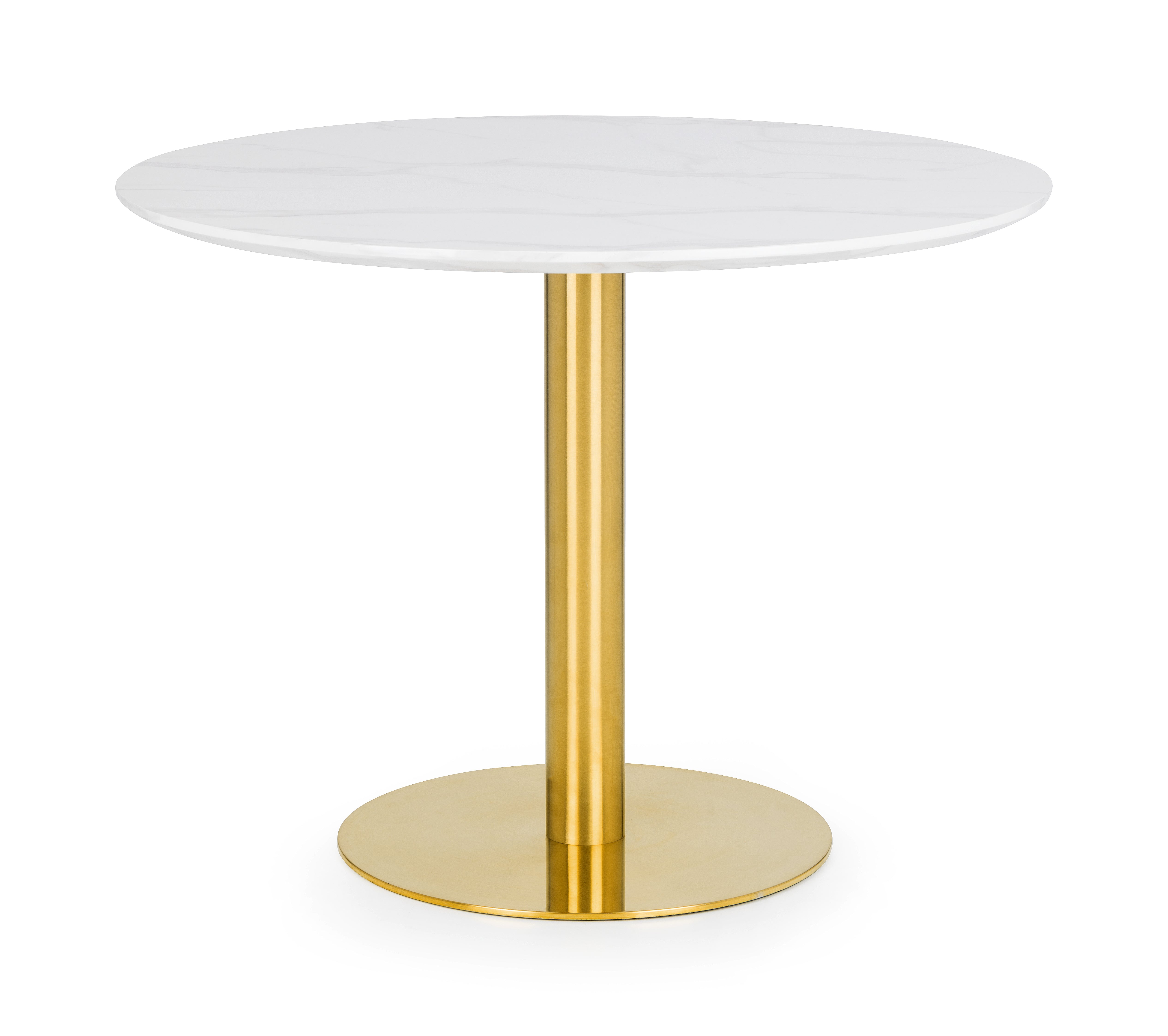 Palermo Round Table and 4 Blue Delaunay Chairs