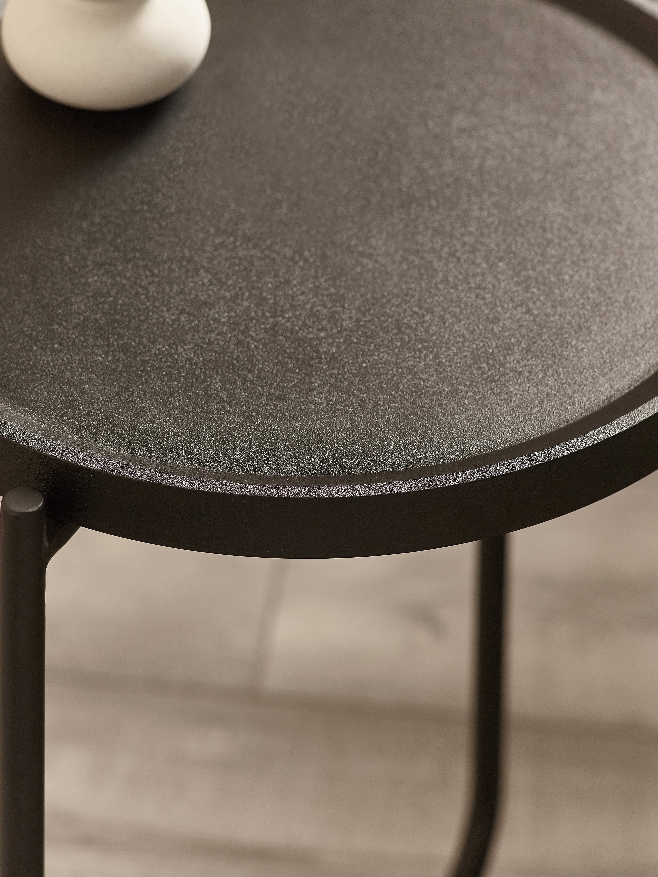 Sagrada Round Black Coffee and Lamp Table Set – Julian Bowen, view 10