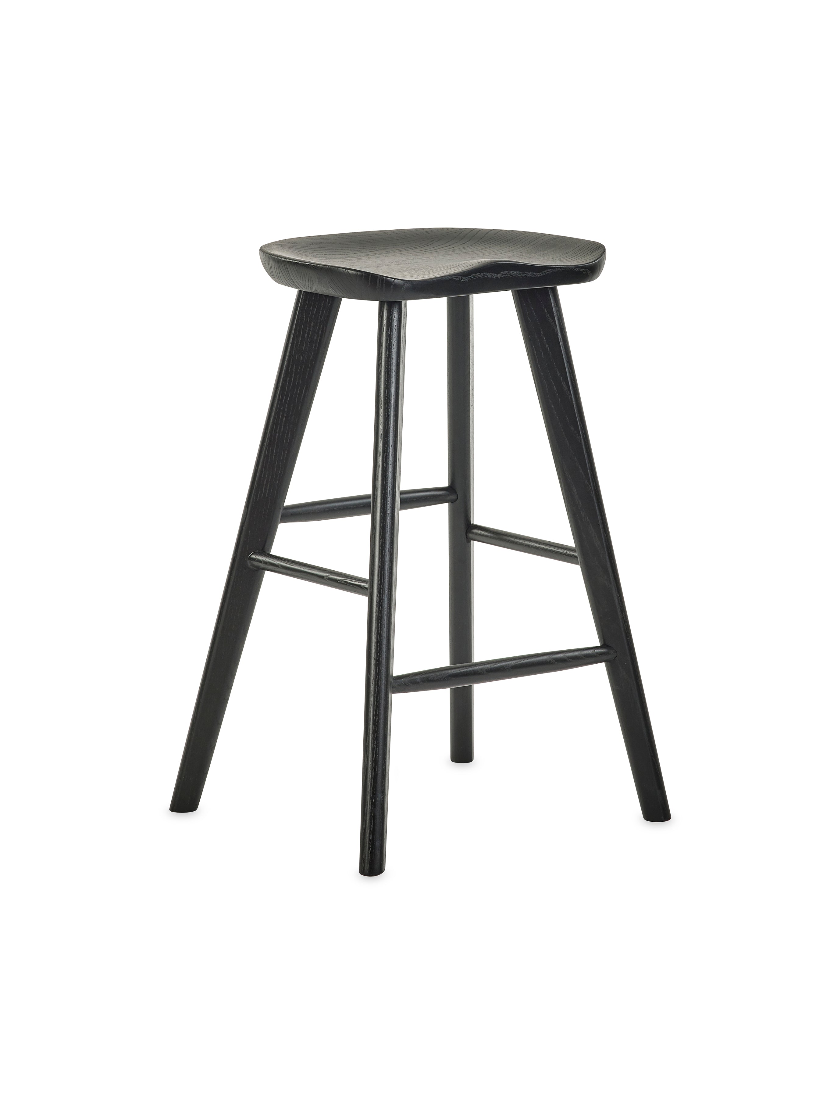 Mulu Black Solid Oak Bar Stool – Julian Bowen