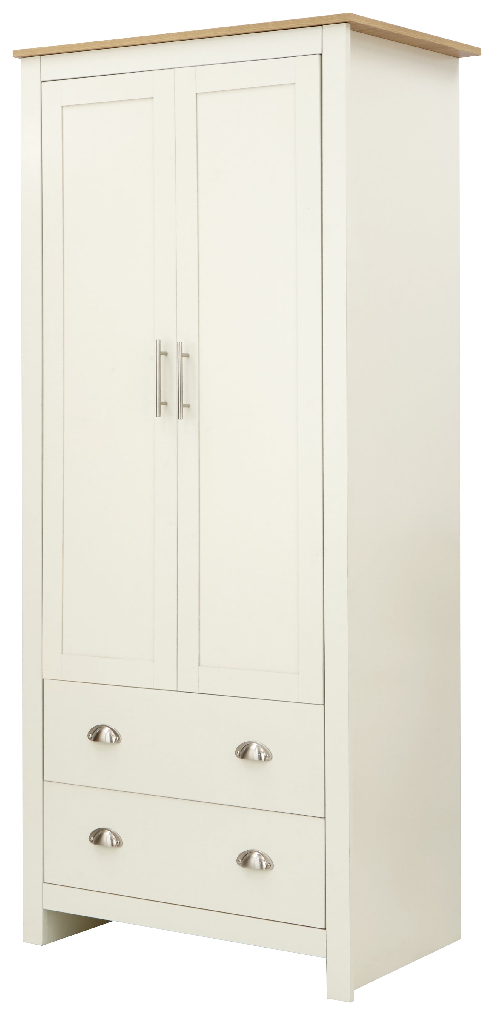 Lancaster 2 Door 2 Drawer Wardrobe Cream – GFW