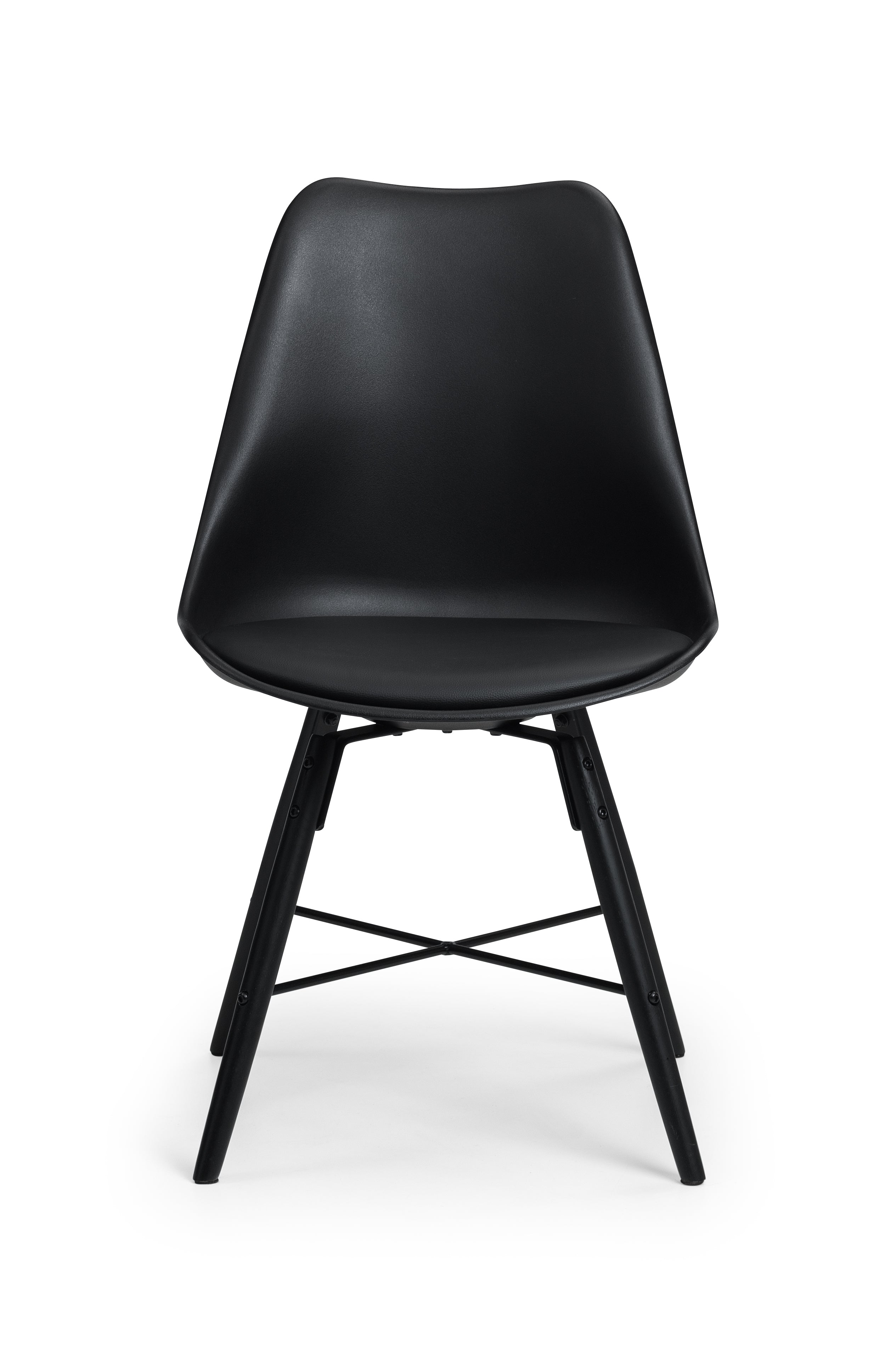 Kari Dining Chairs - Black Seat & Black Legs (Set Of 2) – Julian Bowen, view 4