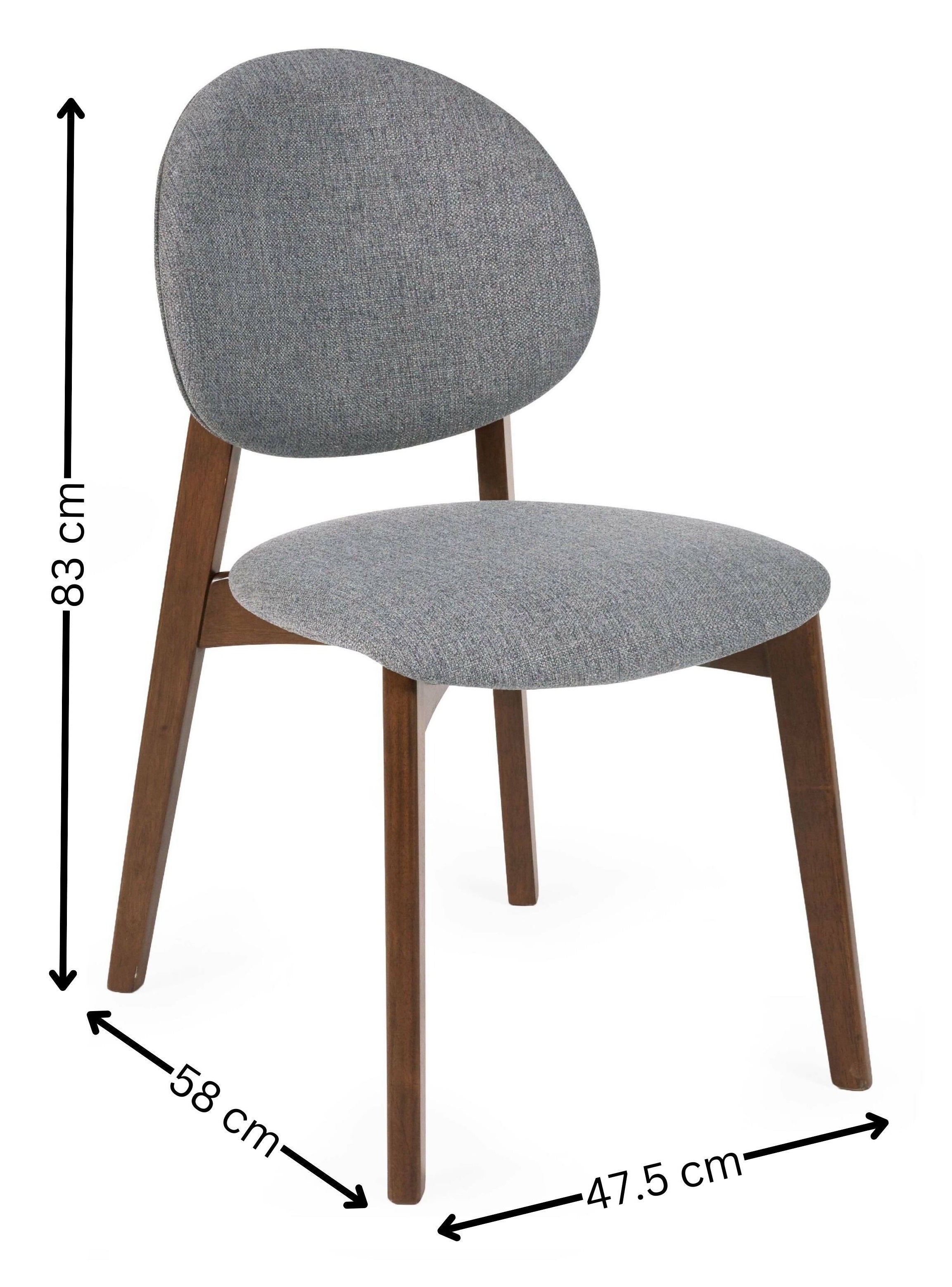 Artemis Walnut and Grey Dining Chairs (Set of 2) – Julian Bowen, view 12