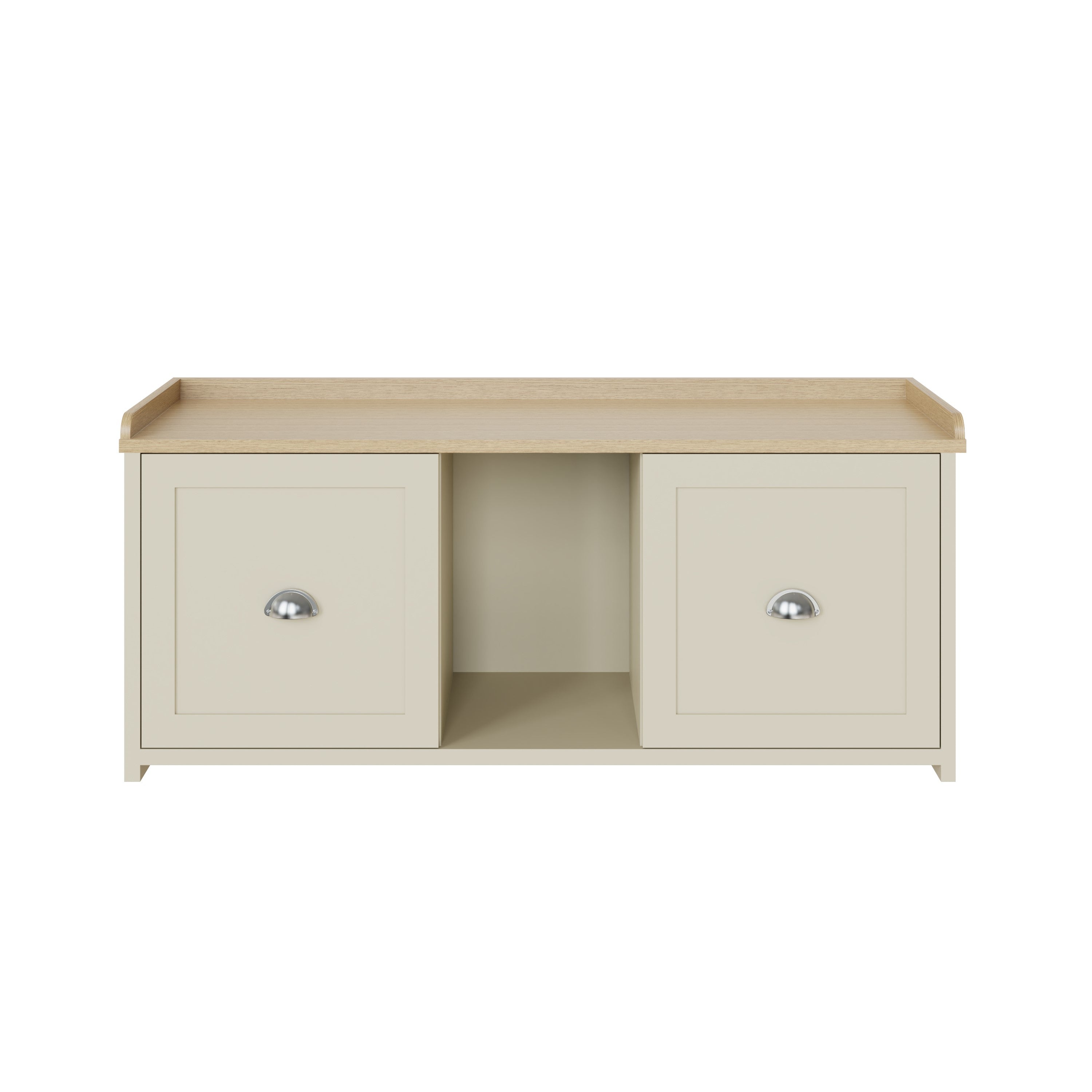 Lancaster 2 Door Shoe Bench Cream – GFW, view 5