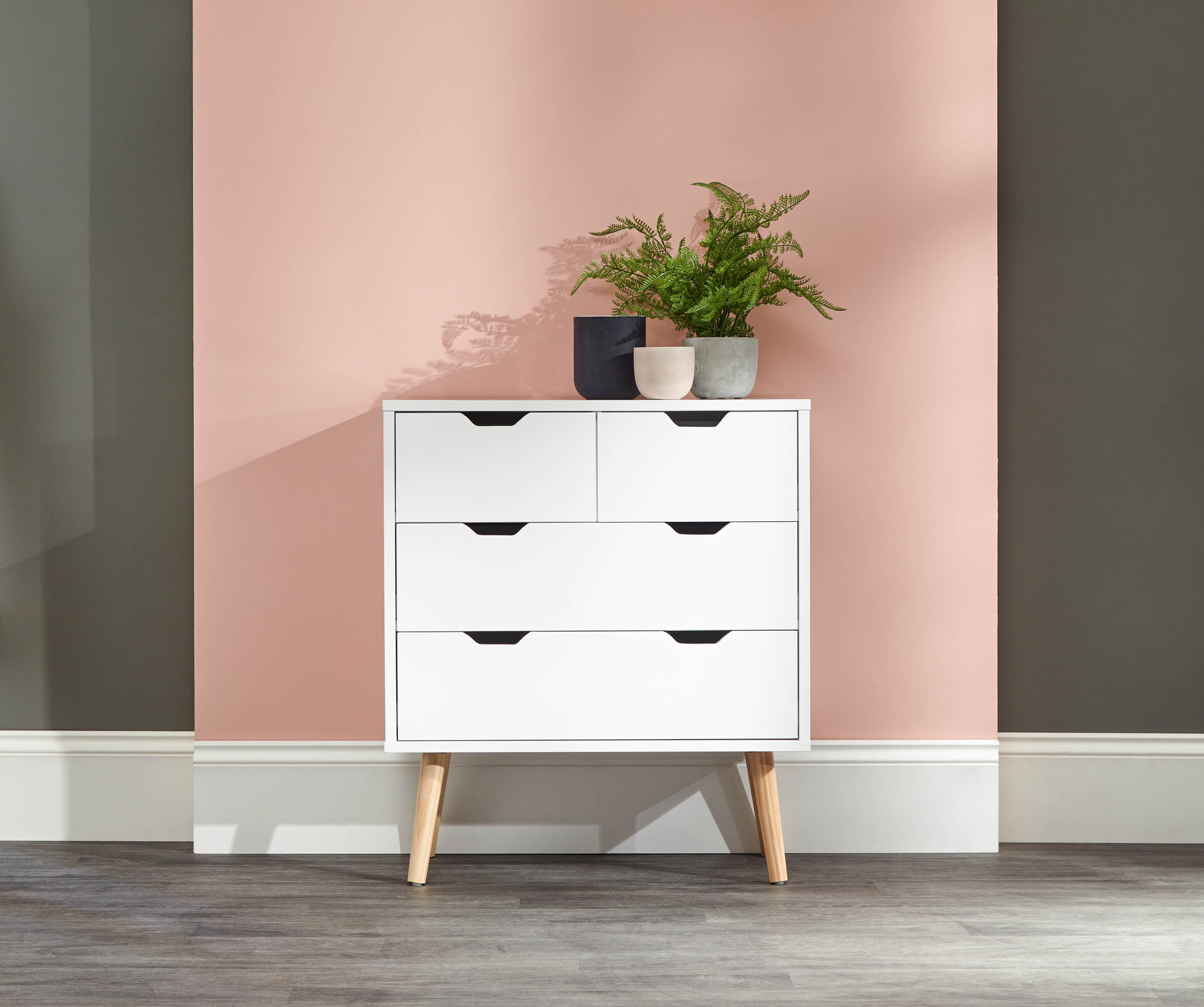 Nyborg 2+2 Drawer Chest – White