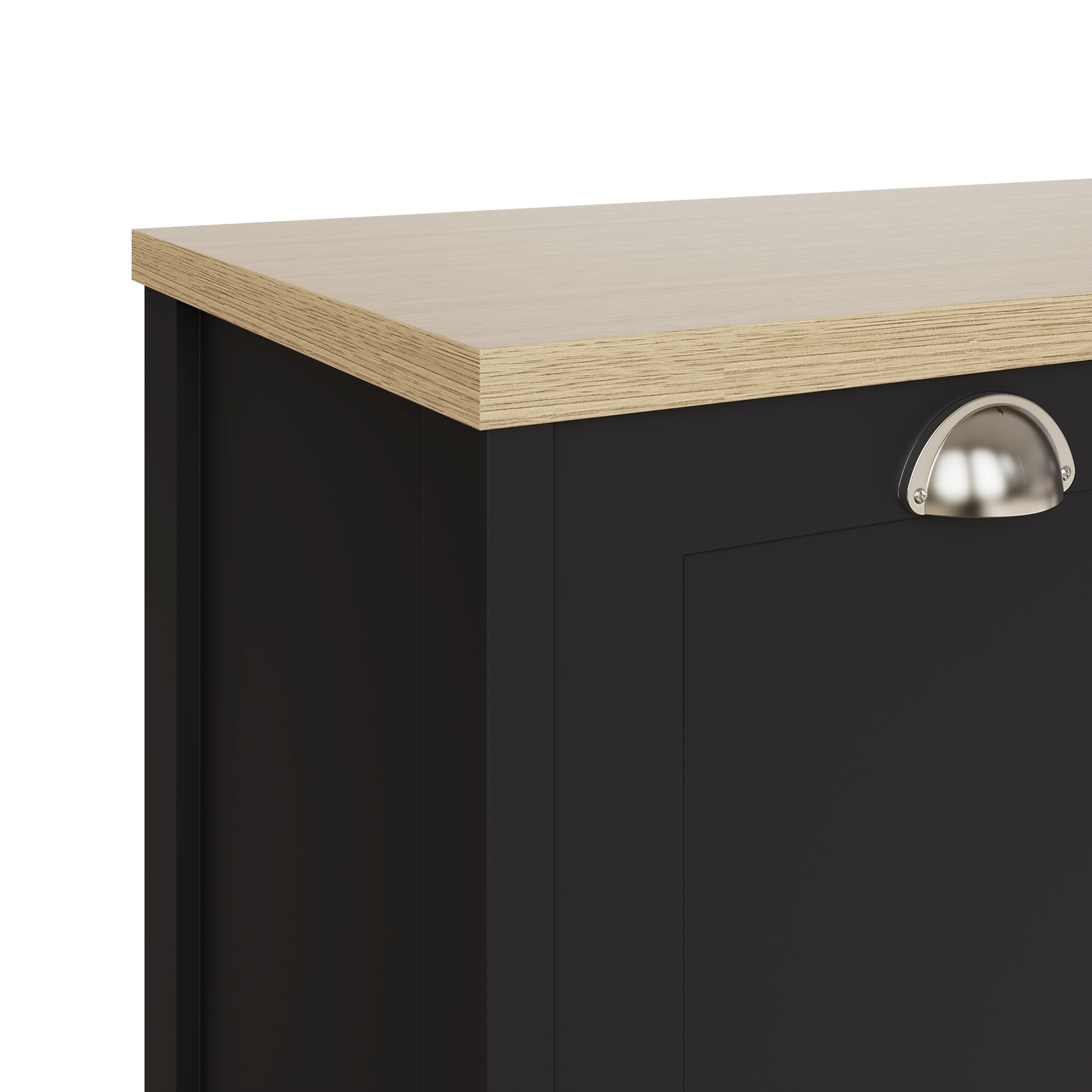 Lancaster 2 Door Shoe Cabinet Black – GFW, view 8