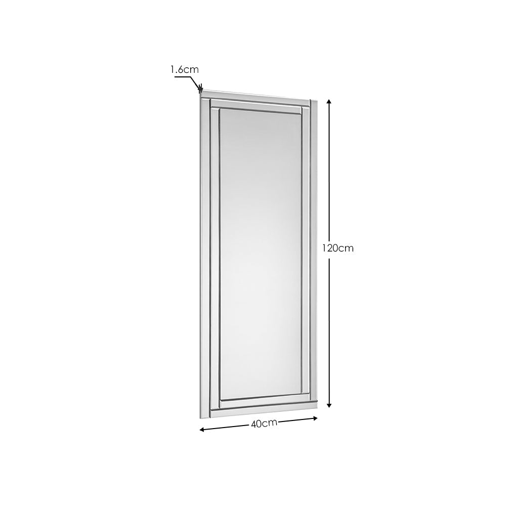 Deco Frameless Dress Mirror – Julian Bowen, view 3