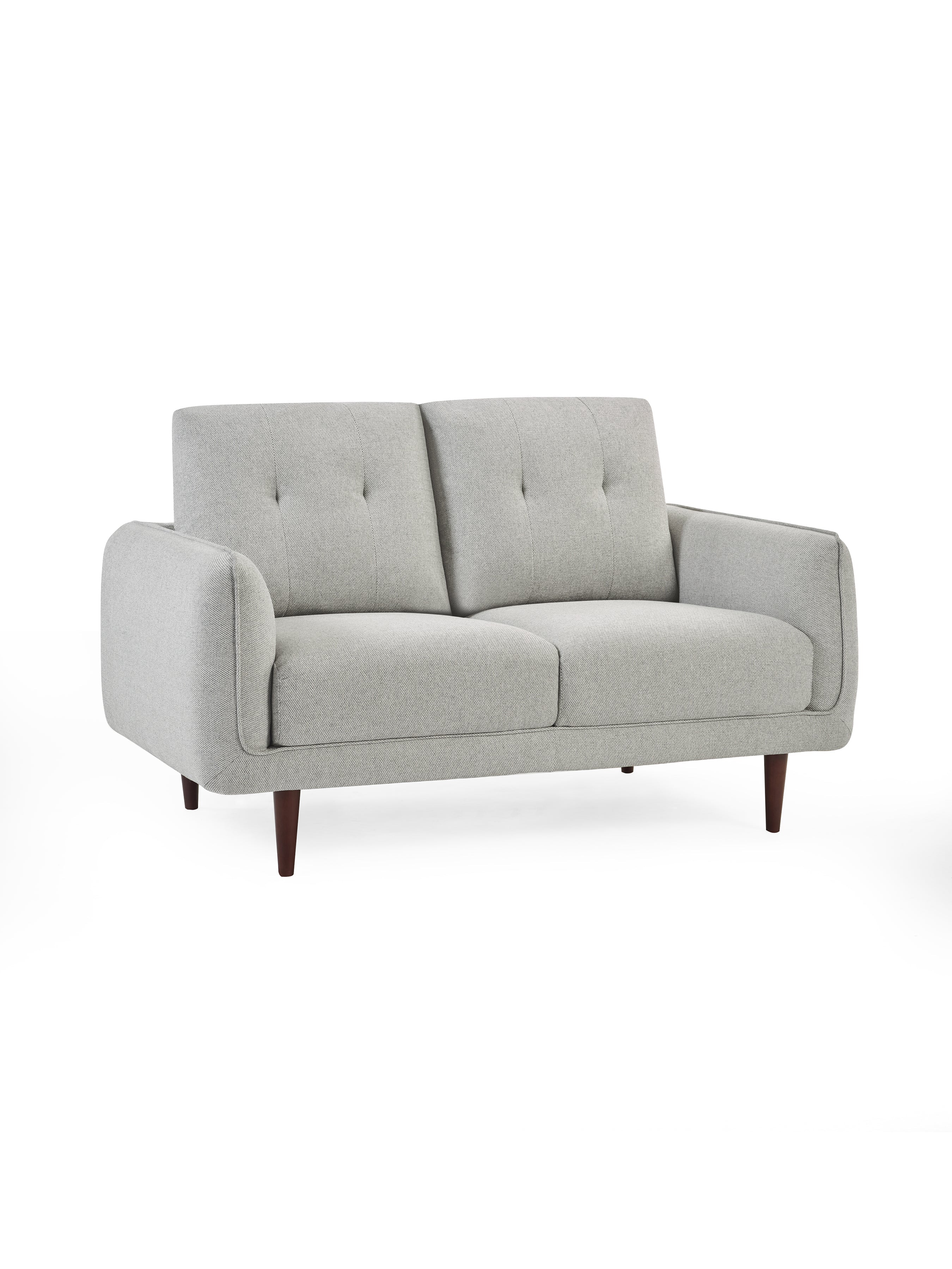 Remy 2 Seater Light Grey Fabric Sofa – Julian Bowen
