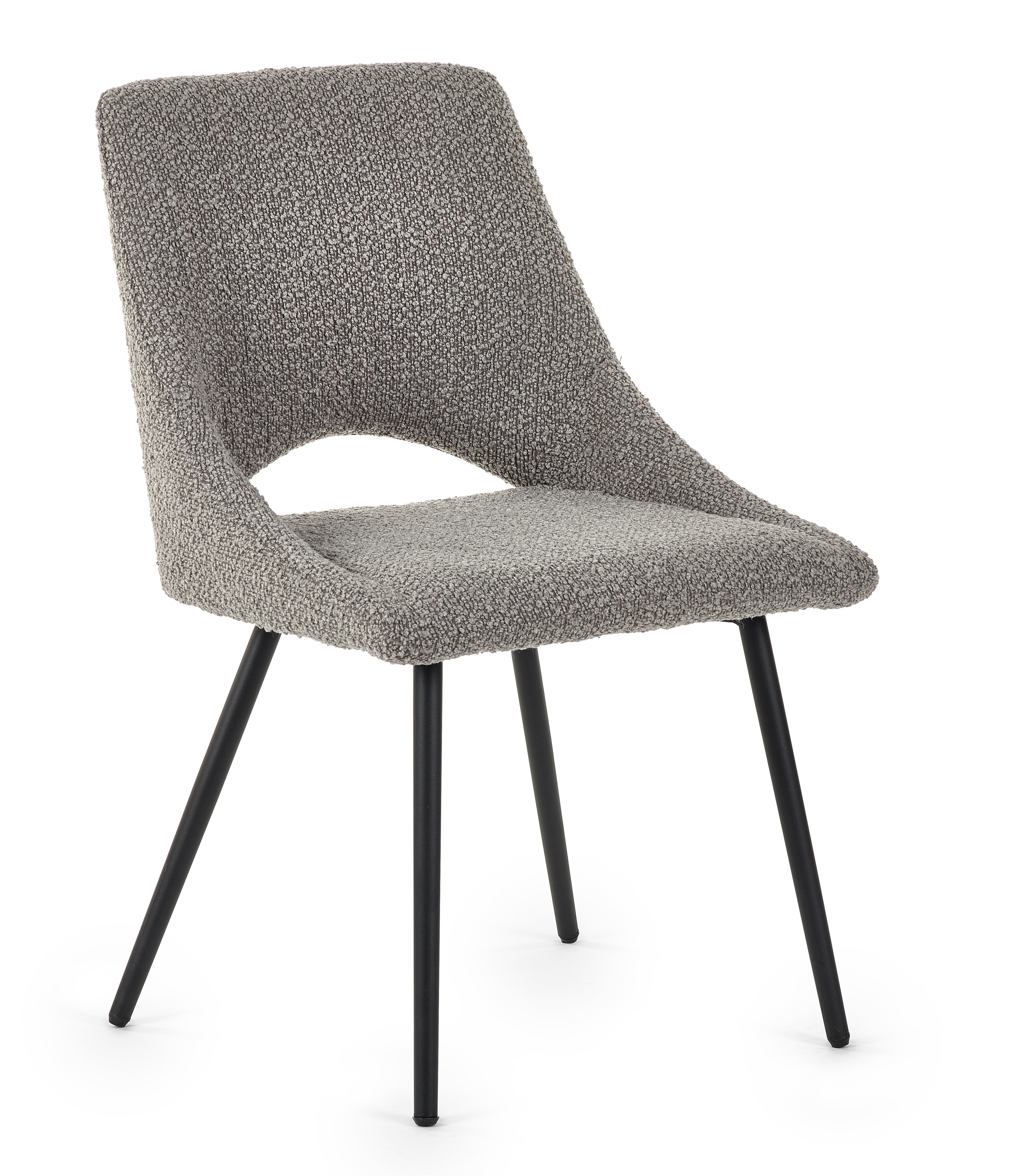 Iris Boucle Dining Chairs - Grey (Set Of 2) – Julian Bowen, view 3