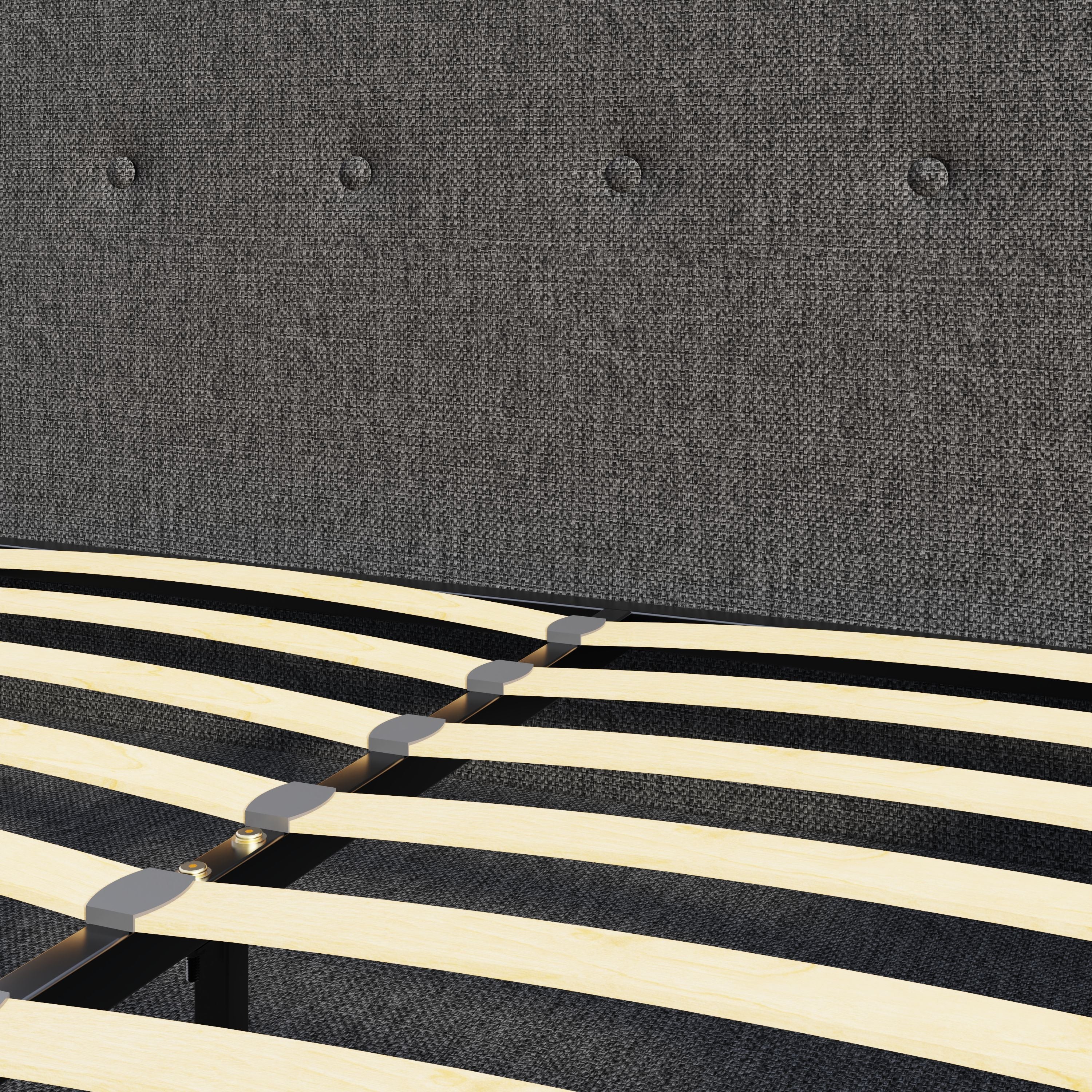 Ashbourne Fabric Upholstered Bed Grey – GFW, view 13