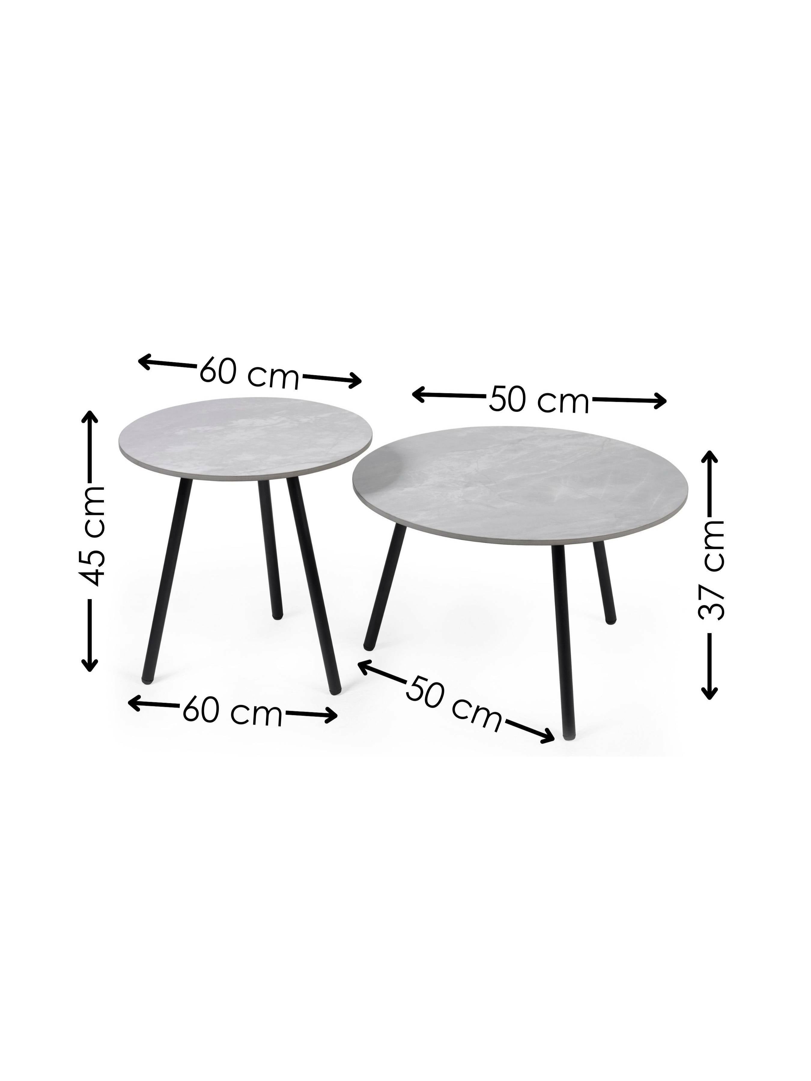 Casper Set of Side Tables Grey – Julian Bowen, view 3