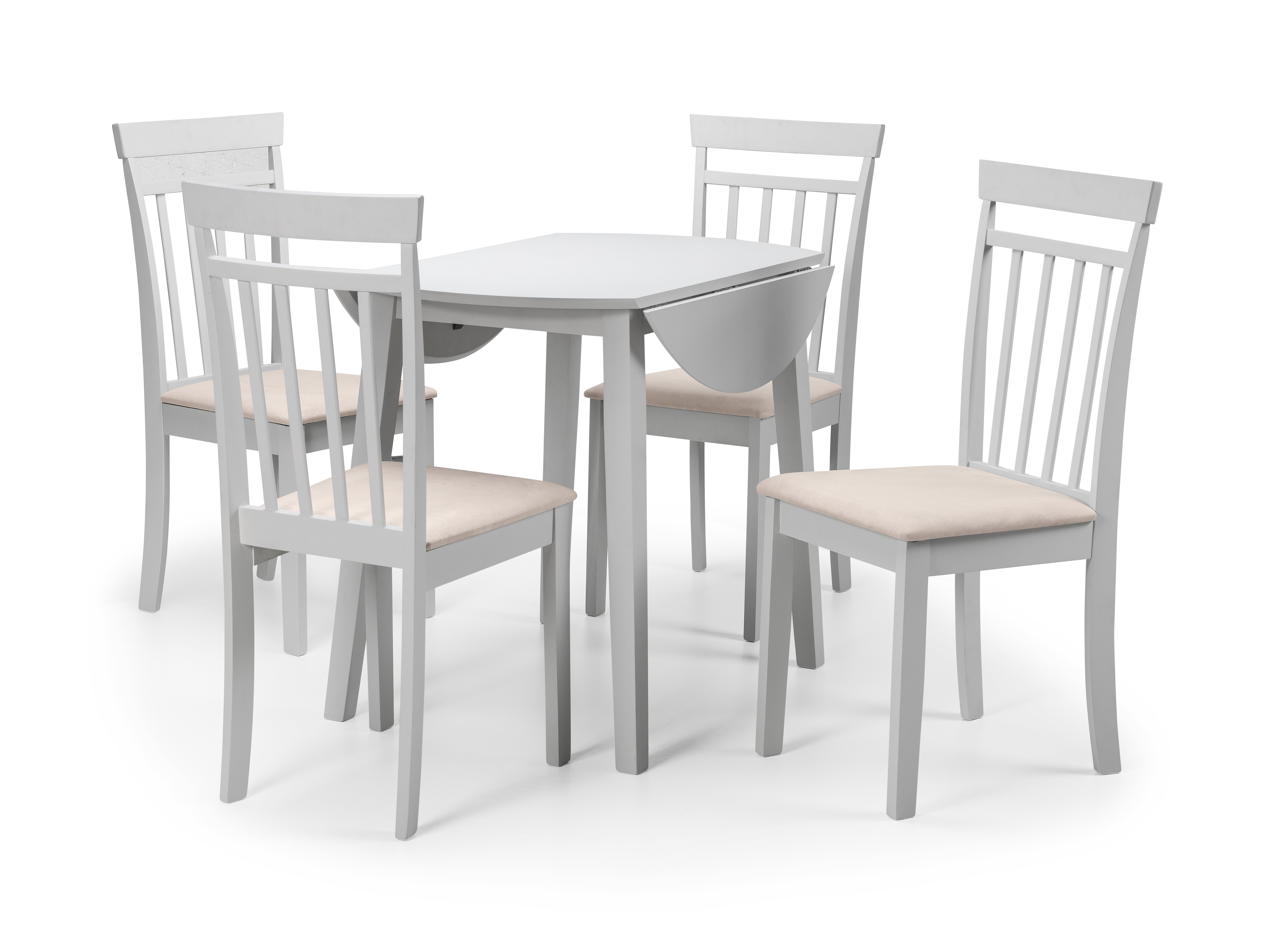 Coast Grey Dropleaf Table and 4 Grey Coast Chairs