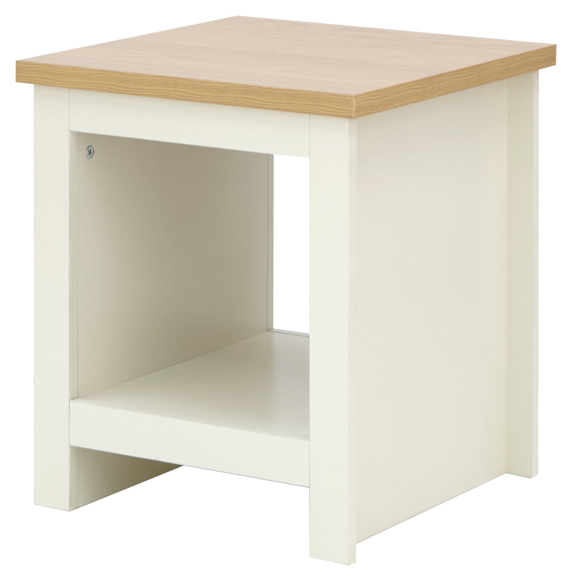 Lancaster Side Table With Shelf Cream – GFW, view 8