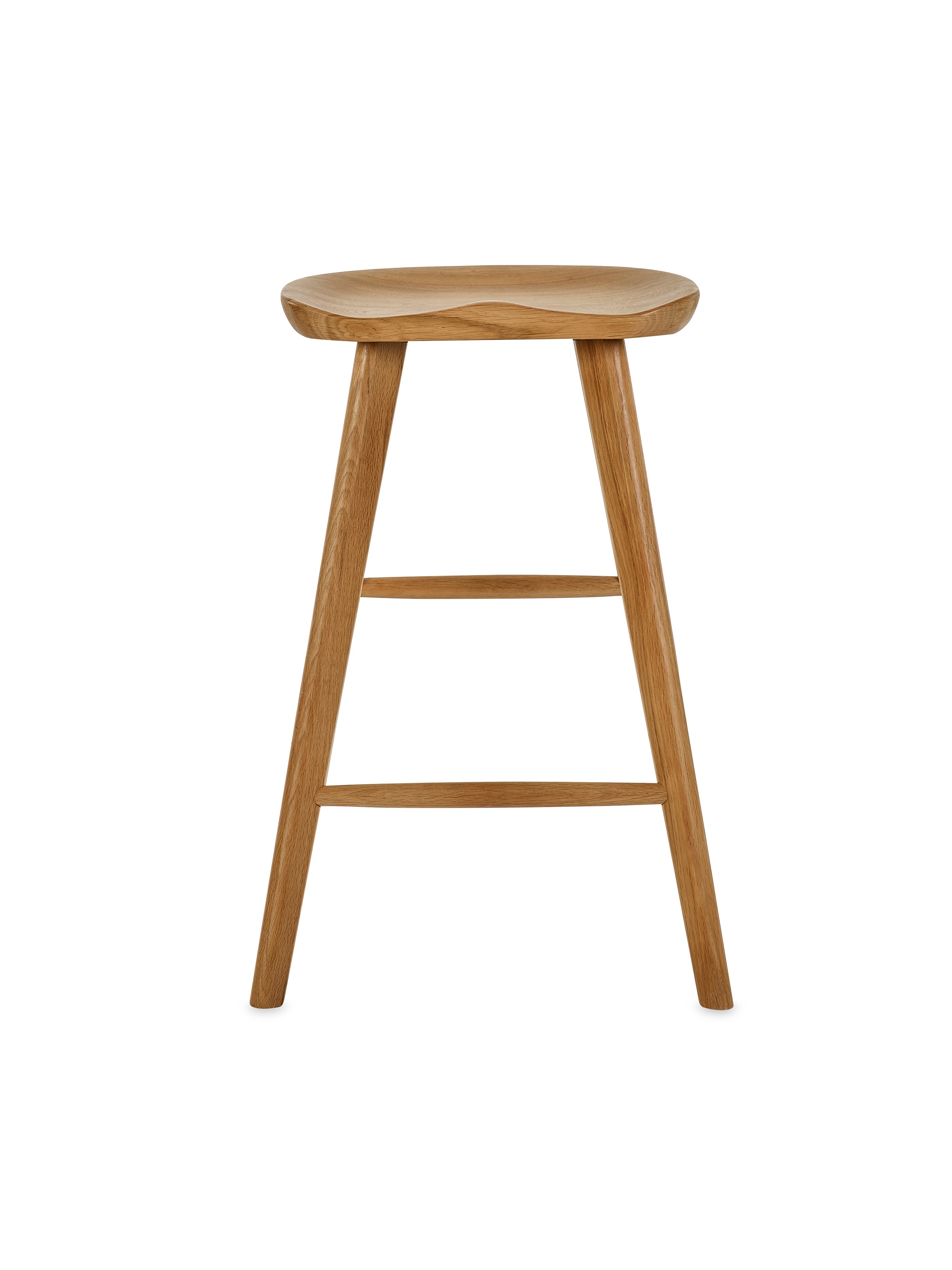 Mulu Natural Solid Oak Bar Stool – Julian Bowen, view 3