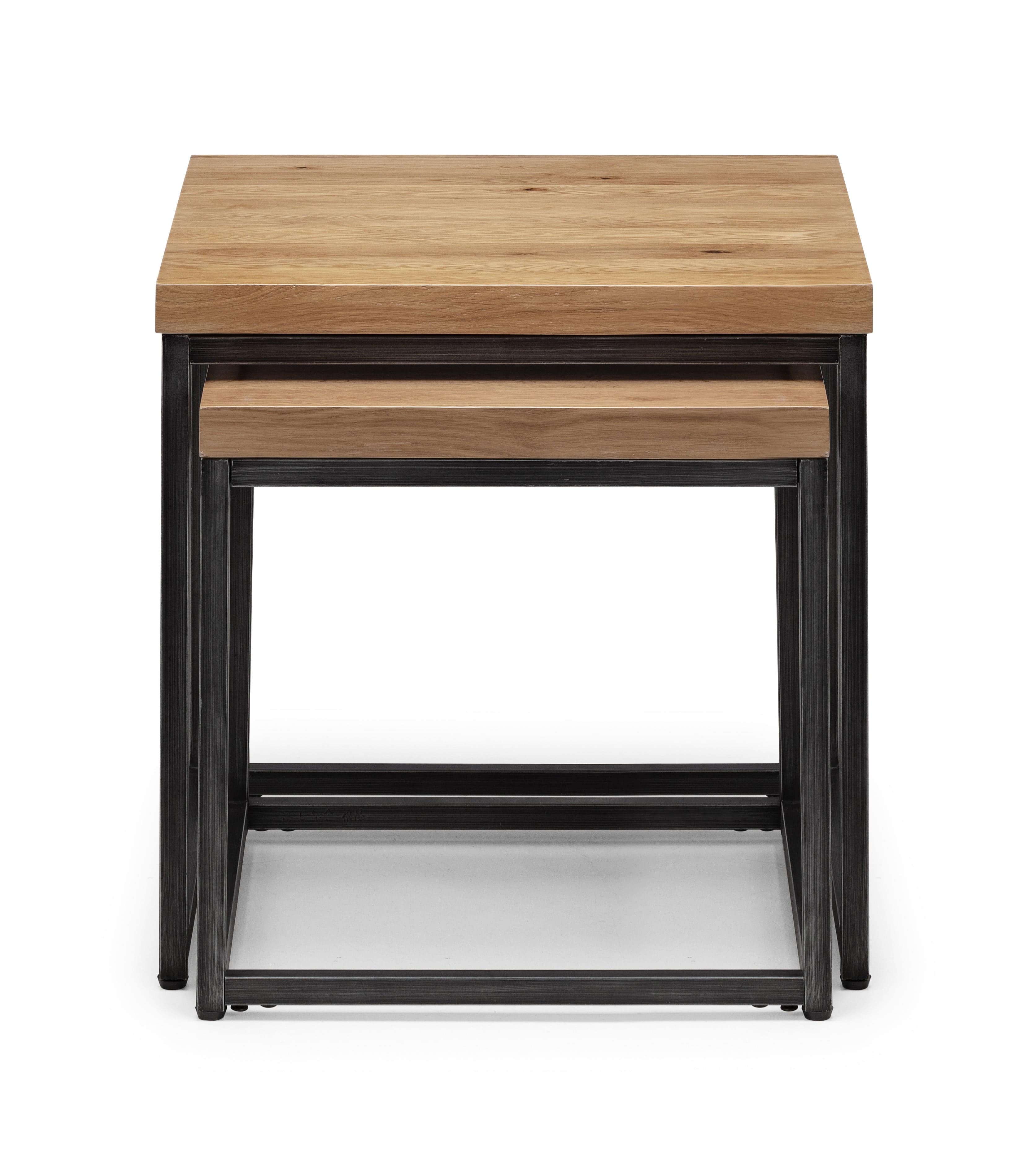 Brooklyn Oak Nesting Lamp Tables – Julian Bowen, view 3