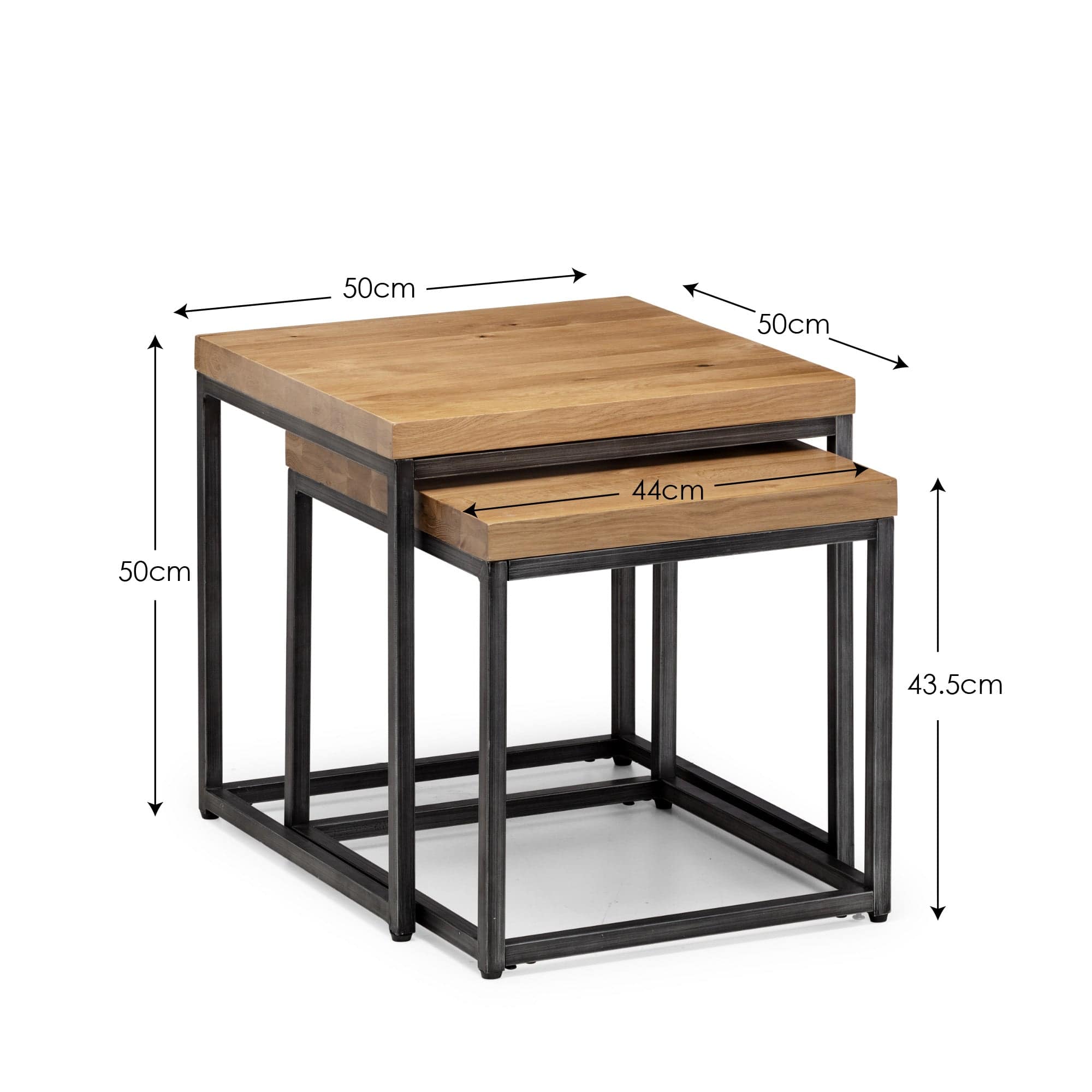 Brooklyn Oak Nesting Lamp Tables – Julian Bowen, view 4