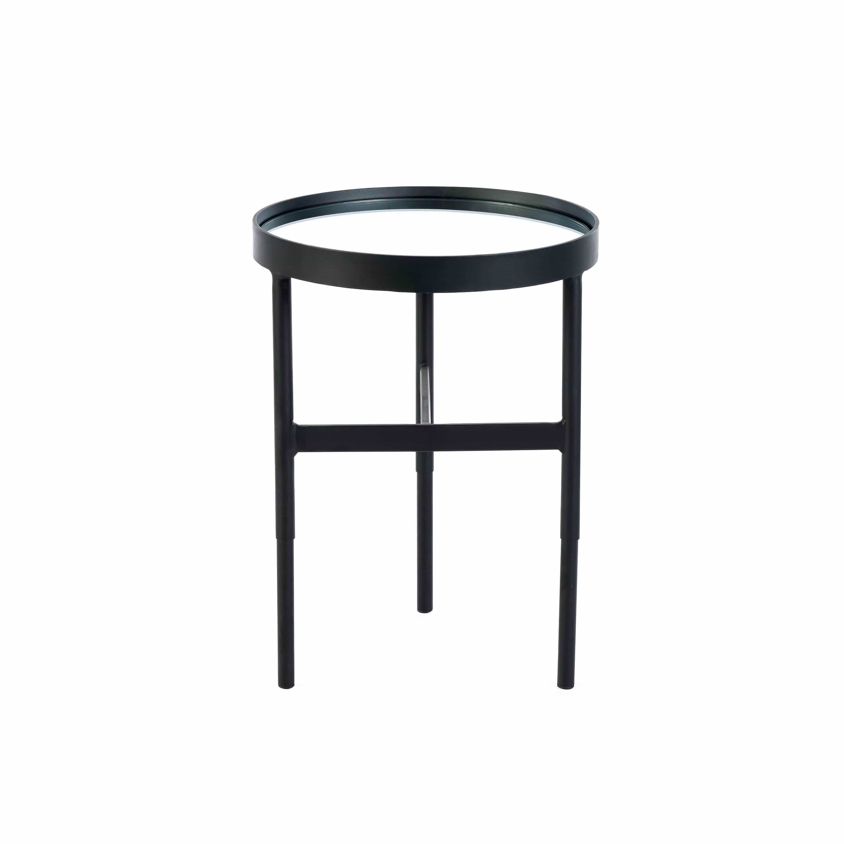 Franki Mirror Glass Lamp Table – Julian Bowen, view 3