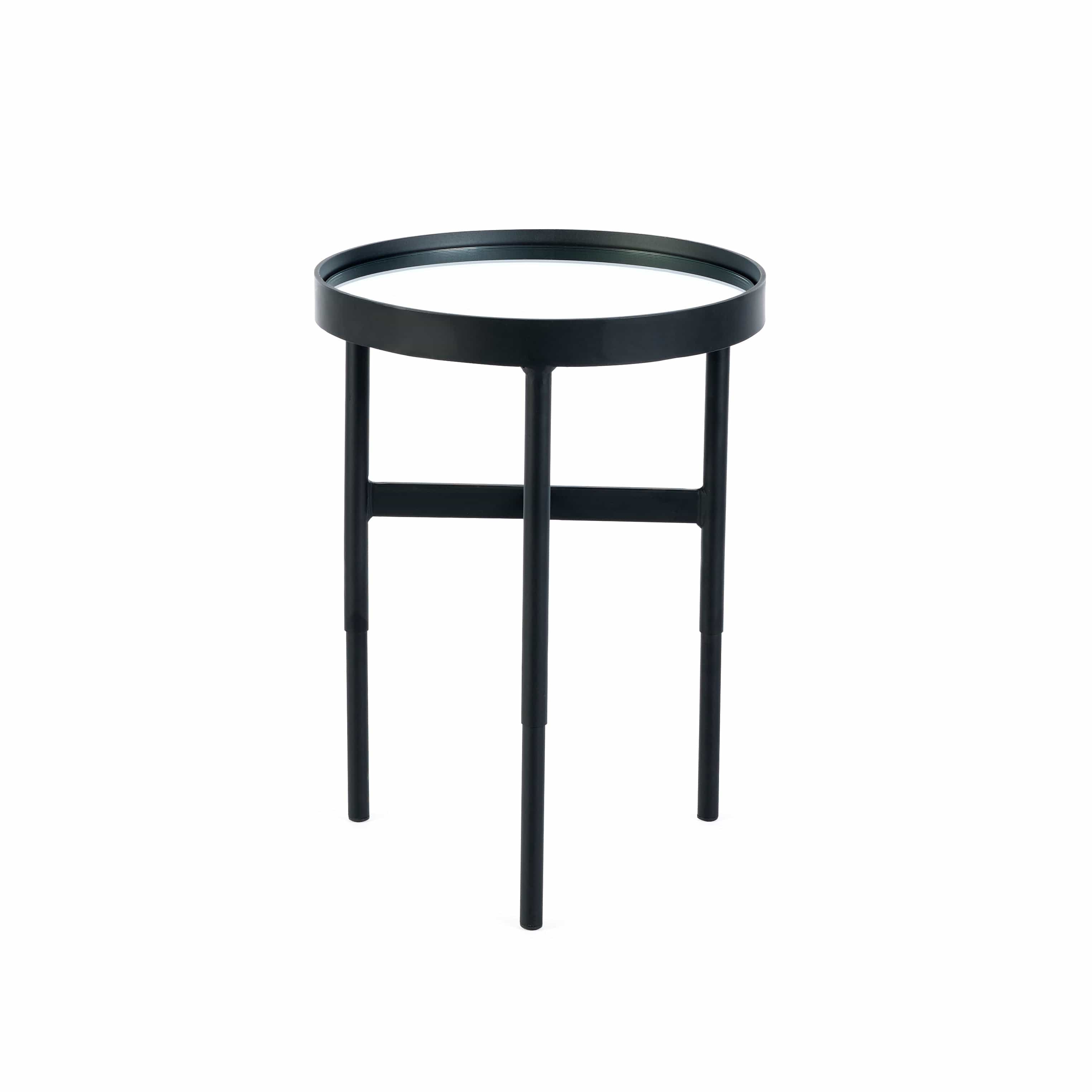 Franki Mirror Glass Lamp Table – Julian Bowen, view 4