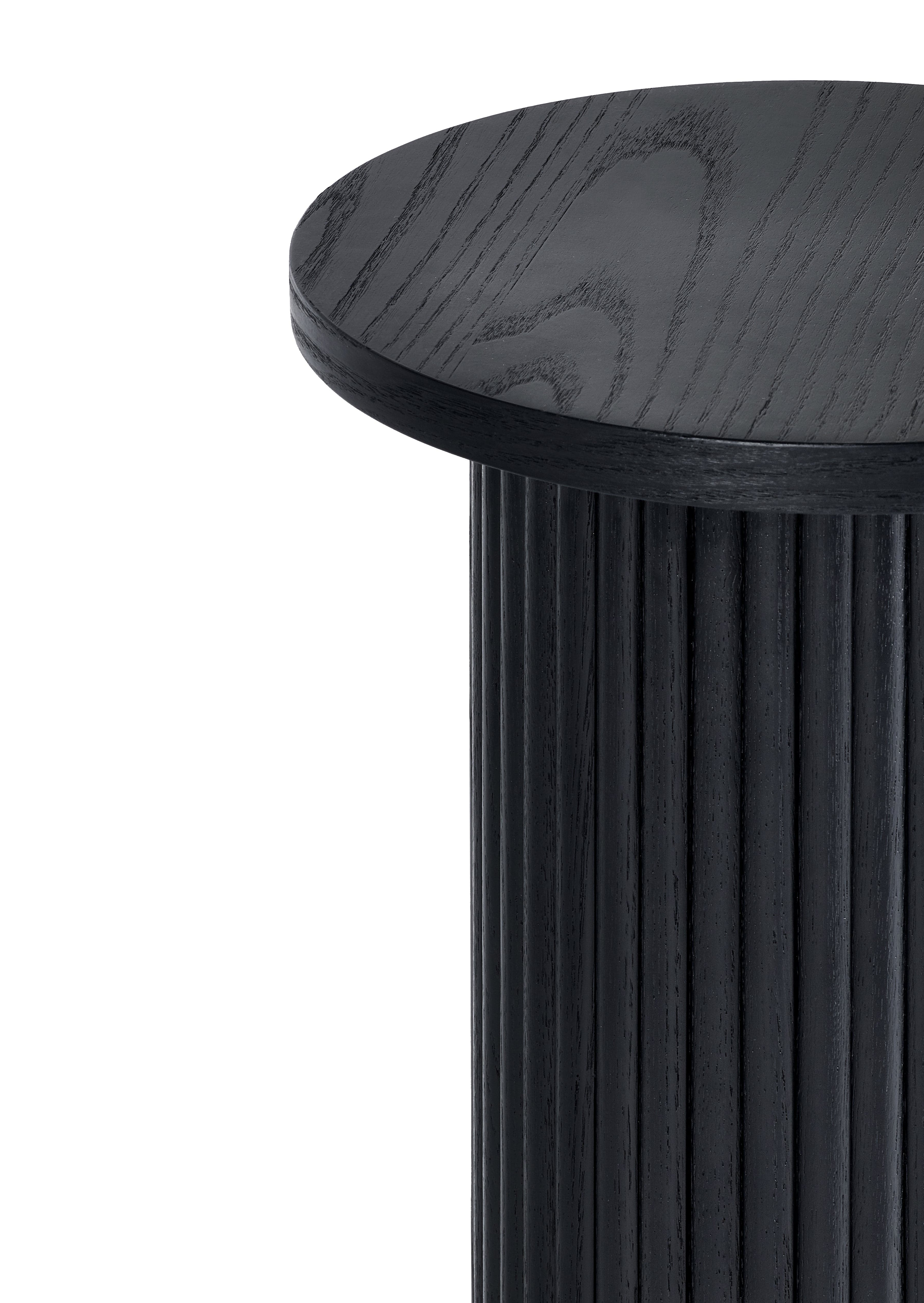 Louis Fluted Drinks Table - Black – Julian Bowen, view 8