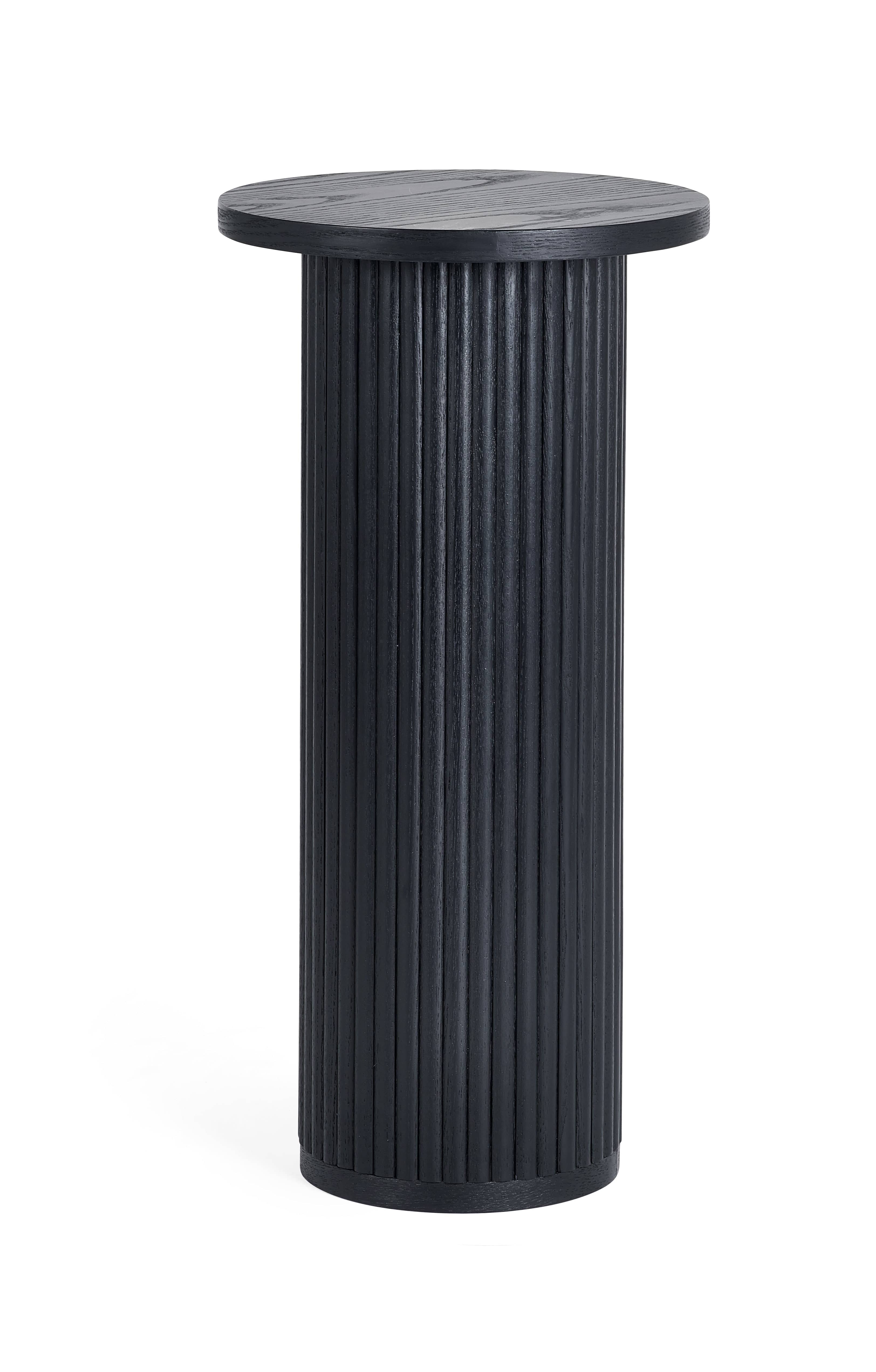 Louis Fluted Drinks Table - Black – Julian Bowen