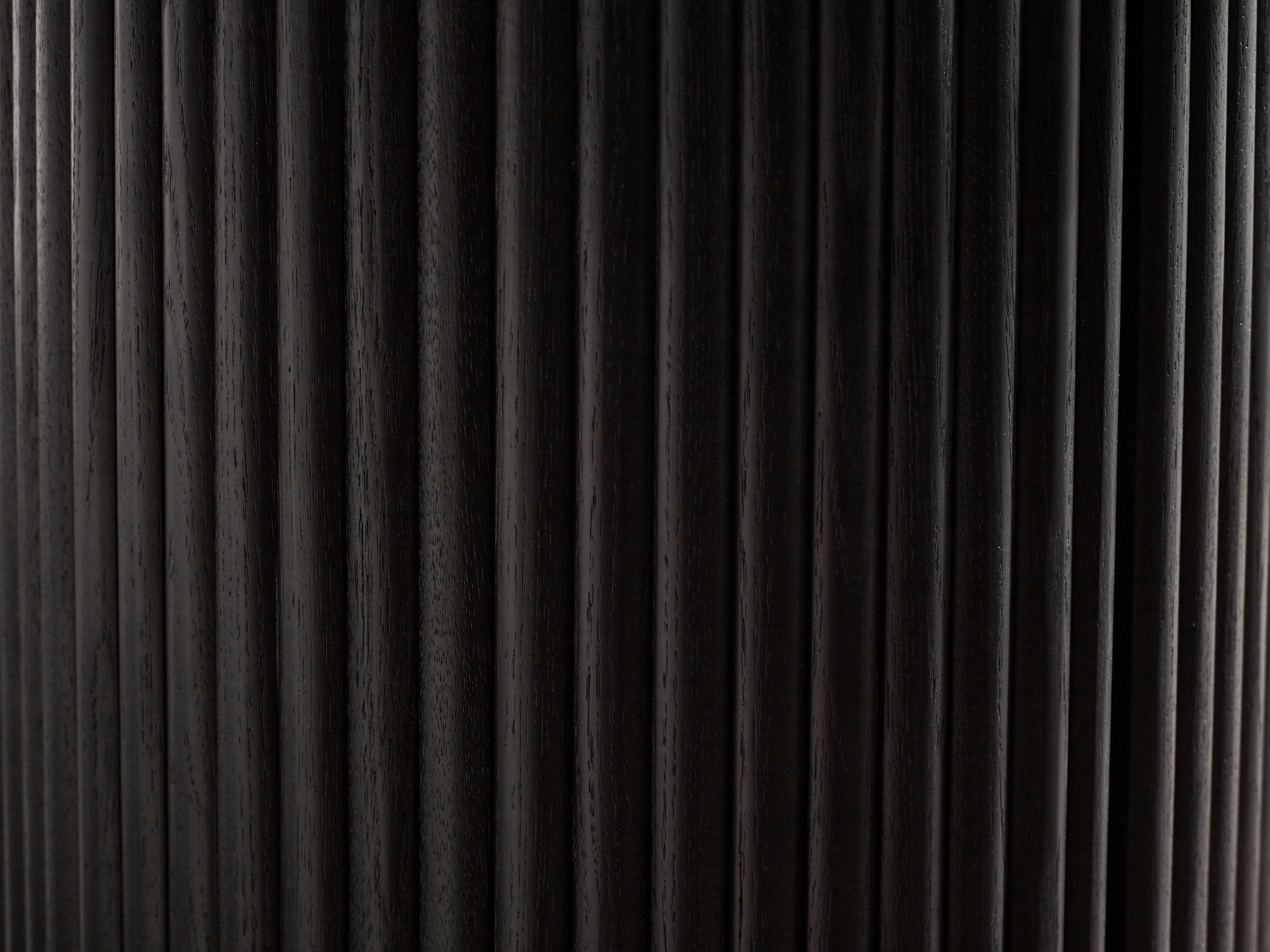 Louis Fluted Side Table With Door - Black – Julian Bowen, view 9