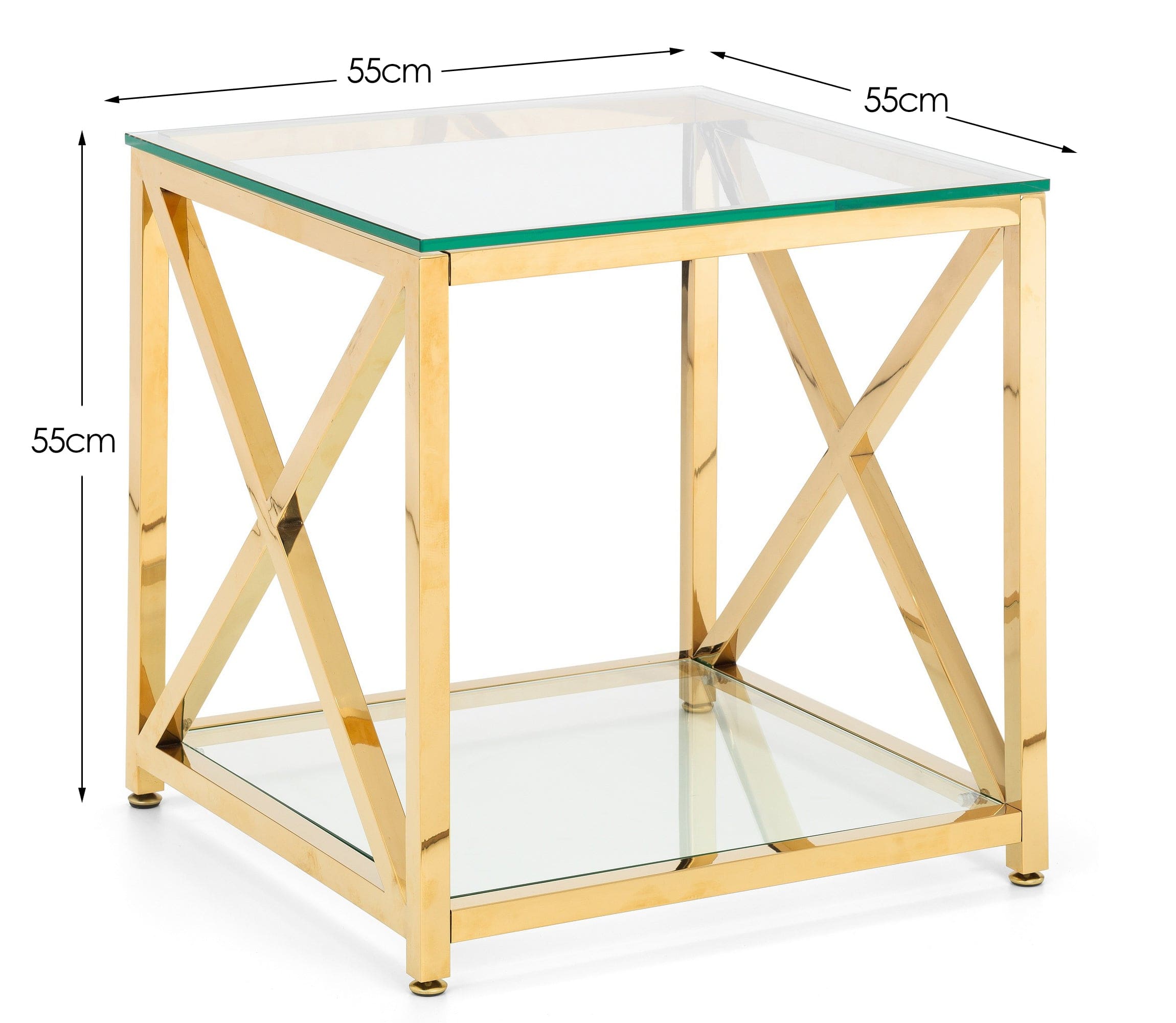 Miami Lamp Table - Gold – Julian Bowen, view 4