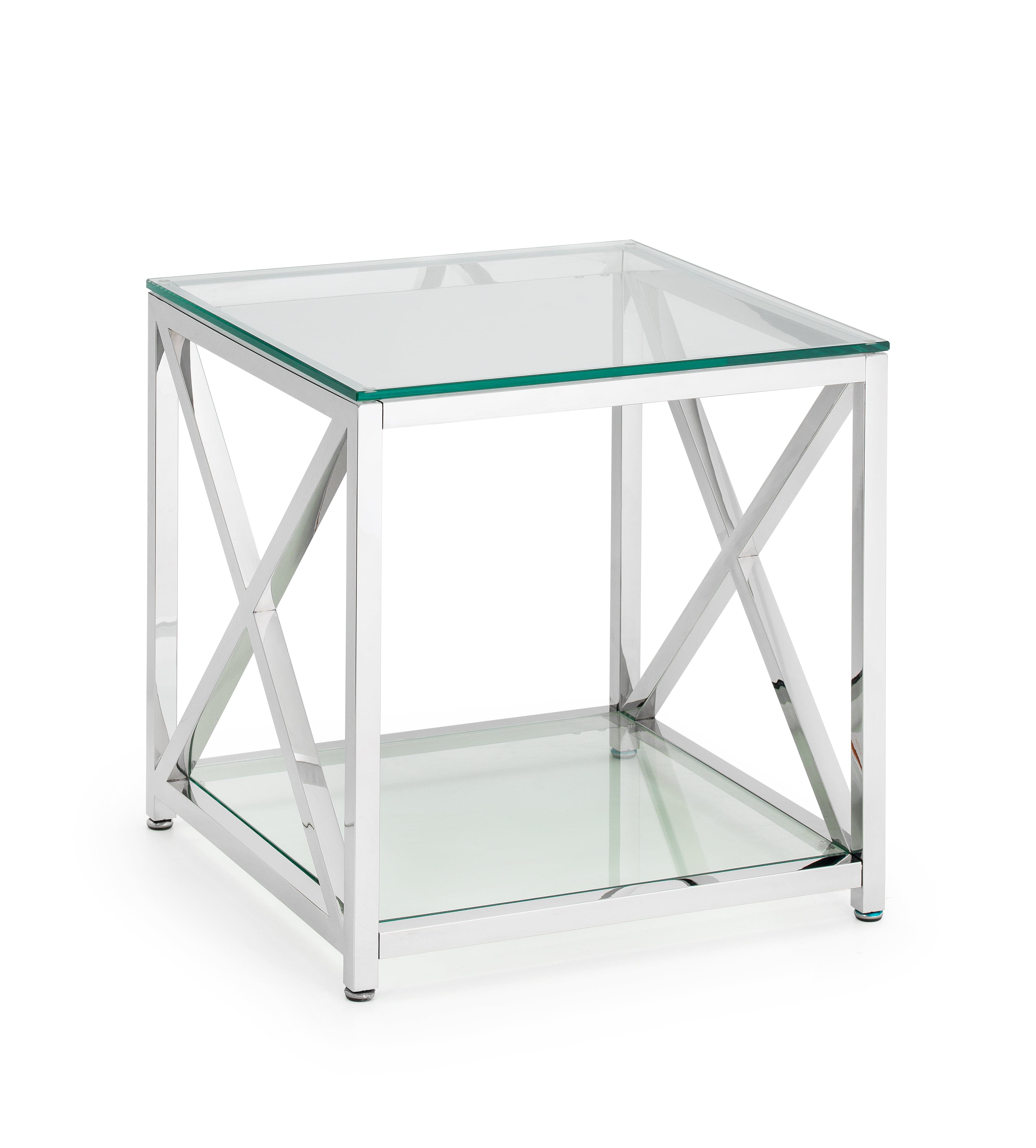 Miami Lamp Table - Silver – Julian Bowen