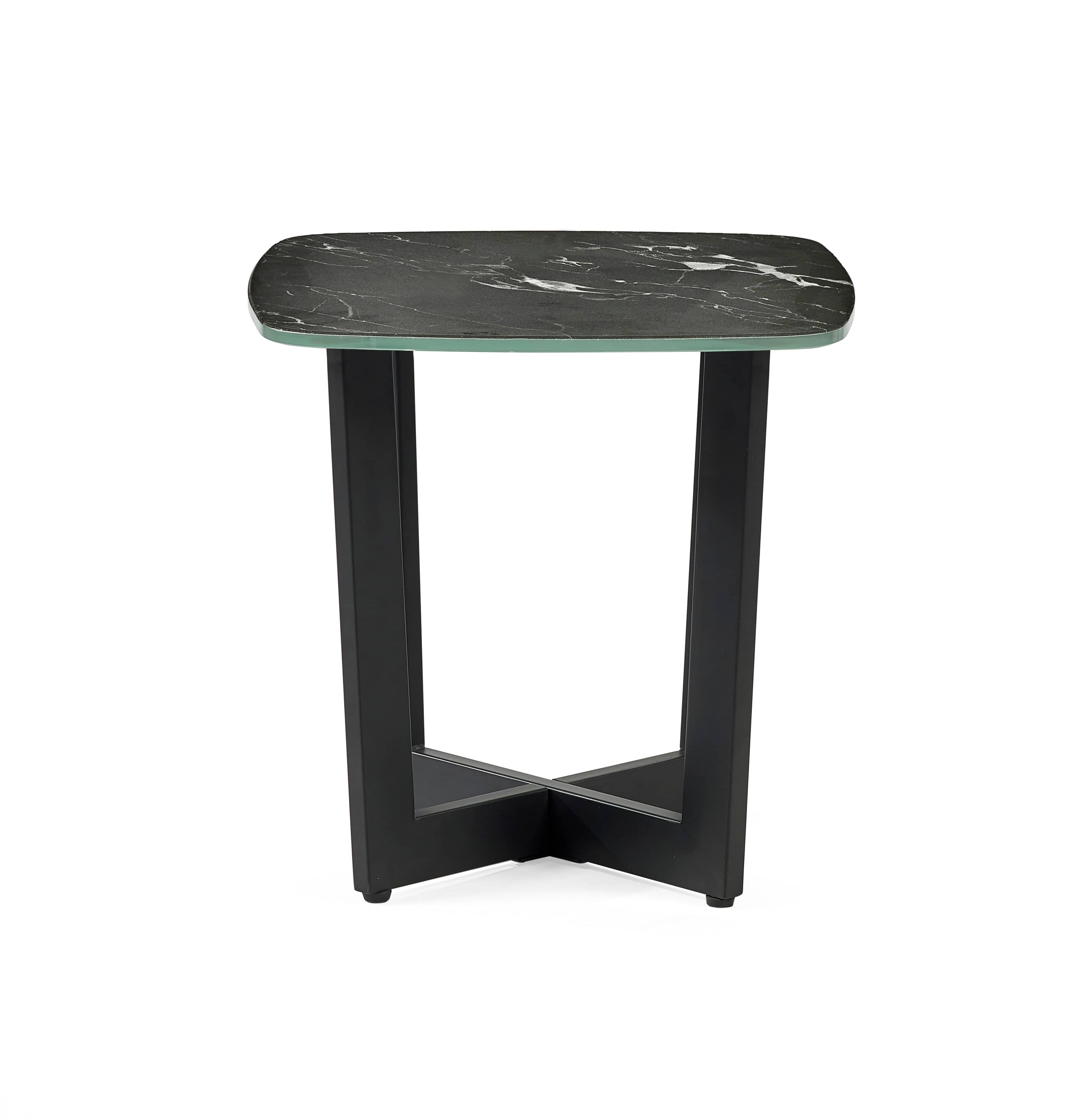 Olympus Lamp Table - Black Marble – Julian Bowen, view 2