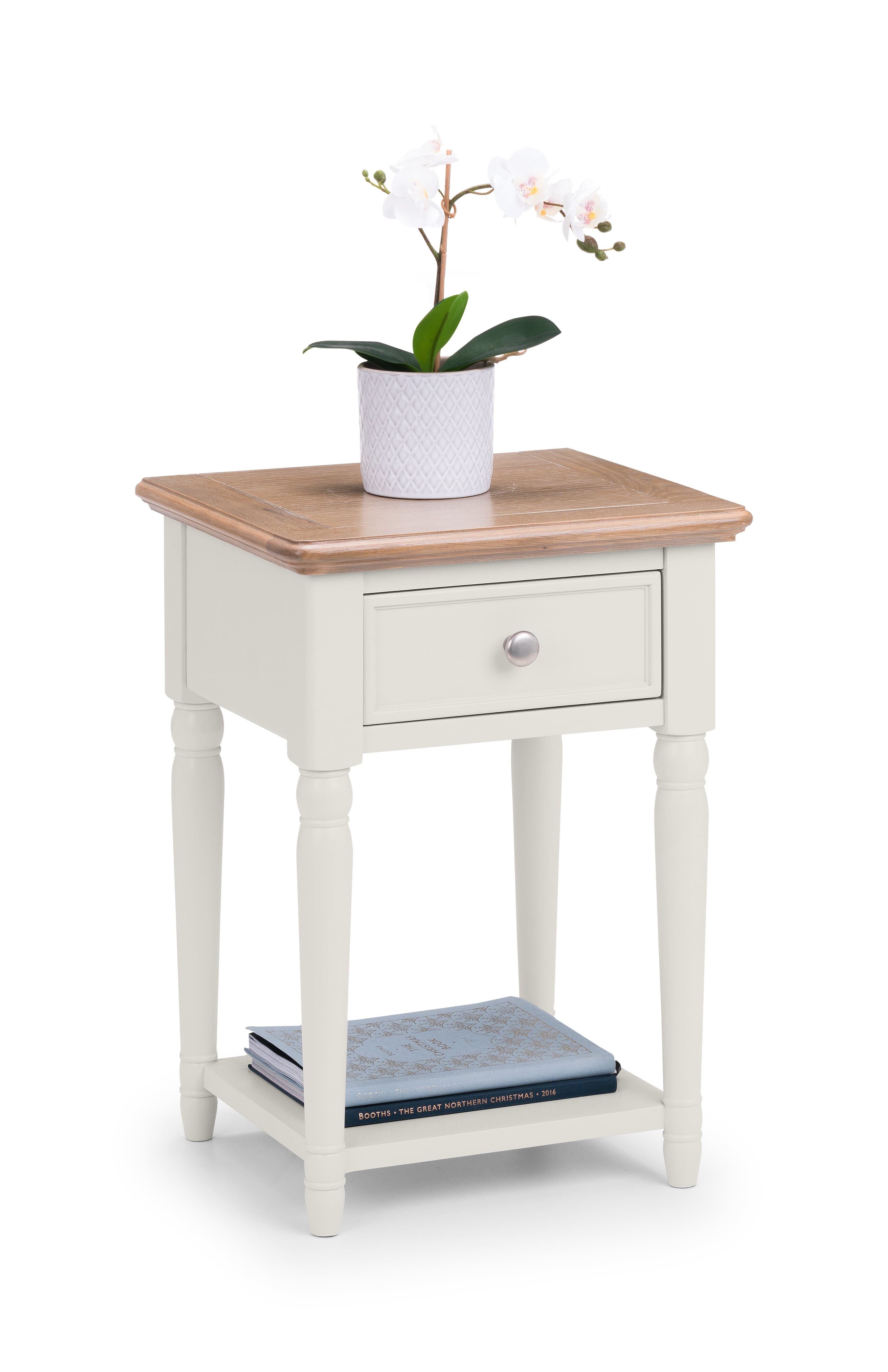 Provence 1 Drawer Lamp Table – Julian Bowen, view 4