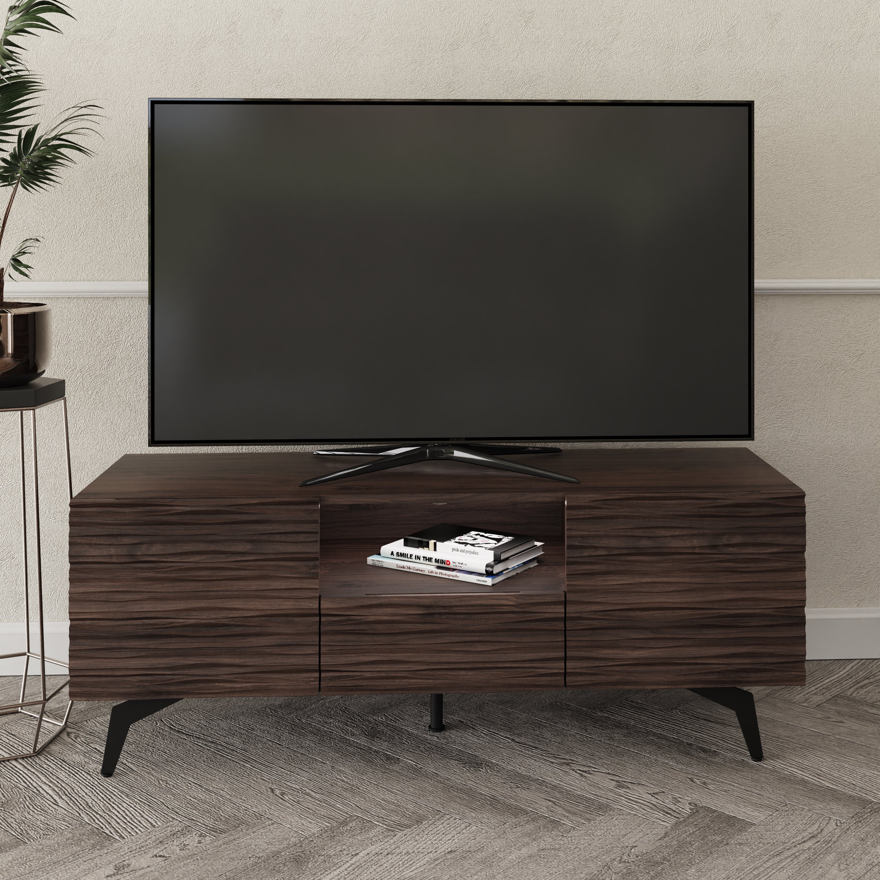 Bantham Tv Unit Dark Walnut – GFW, view 2