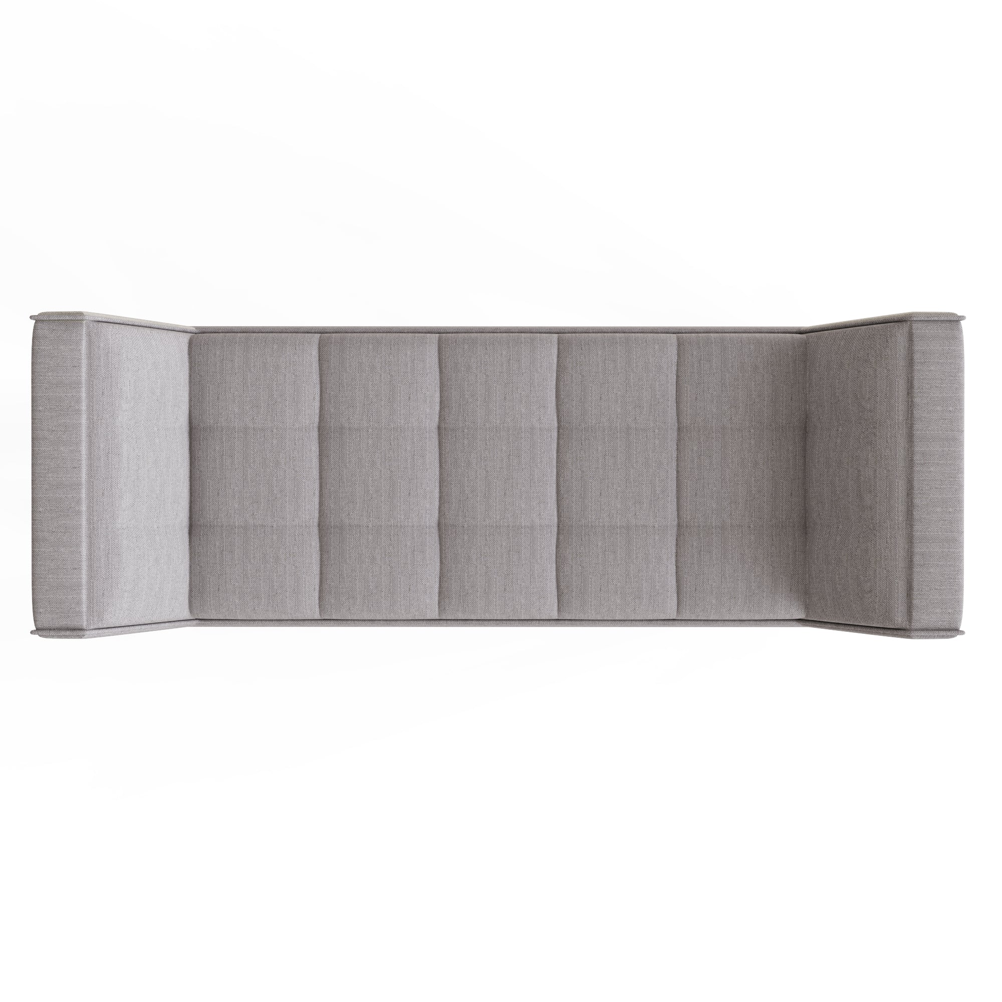 Milan Upholstered Bench Grey Hopsack – GFW, view 7