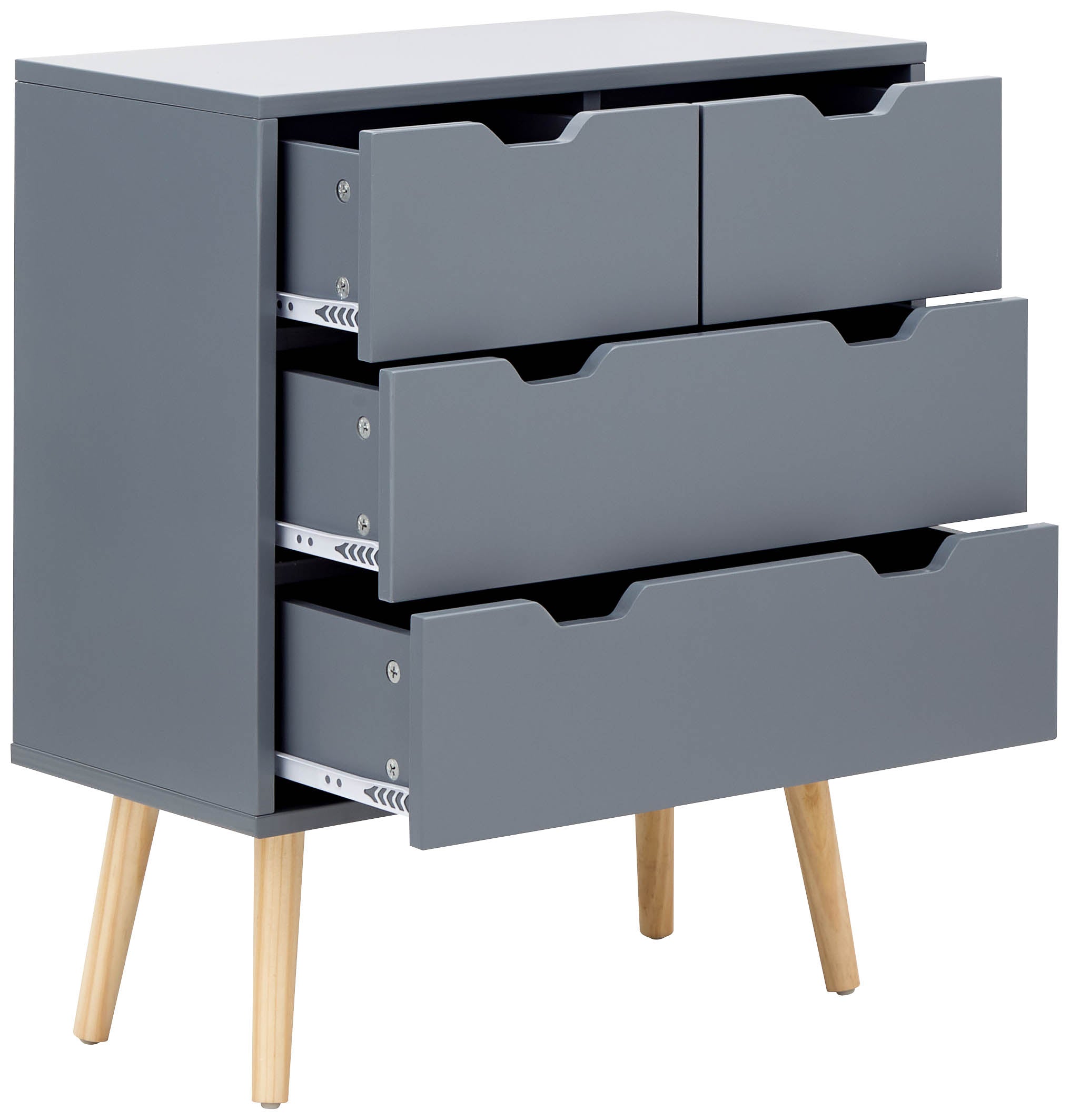 Nyborg 2+2 Drawer Chest – Dark Grey