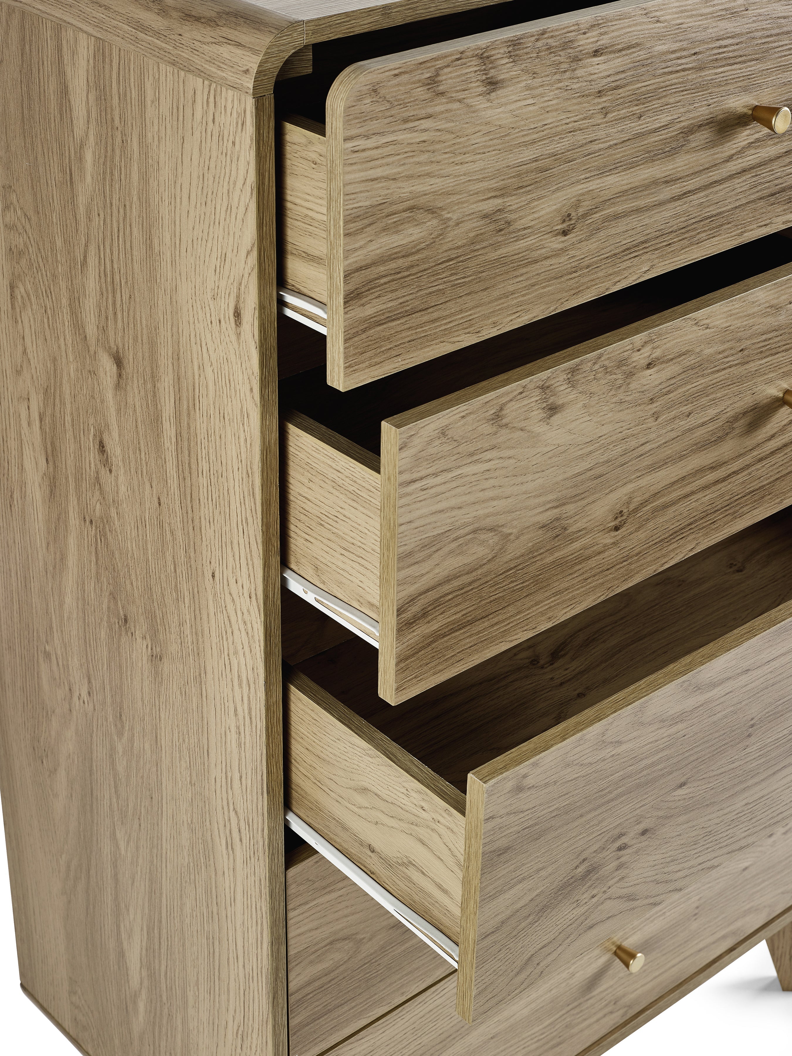Ingrid 5 Drawer Chest Oak – Julian Bowen, view 9
