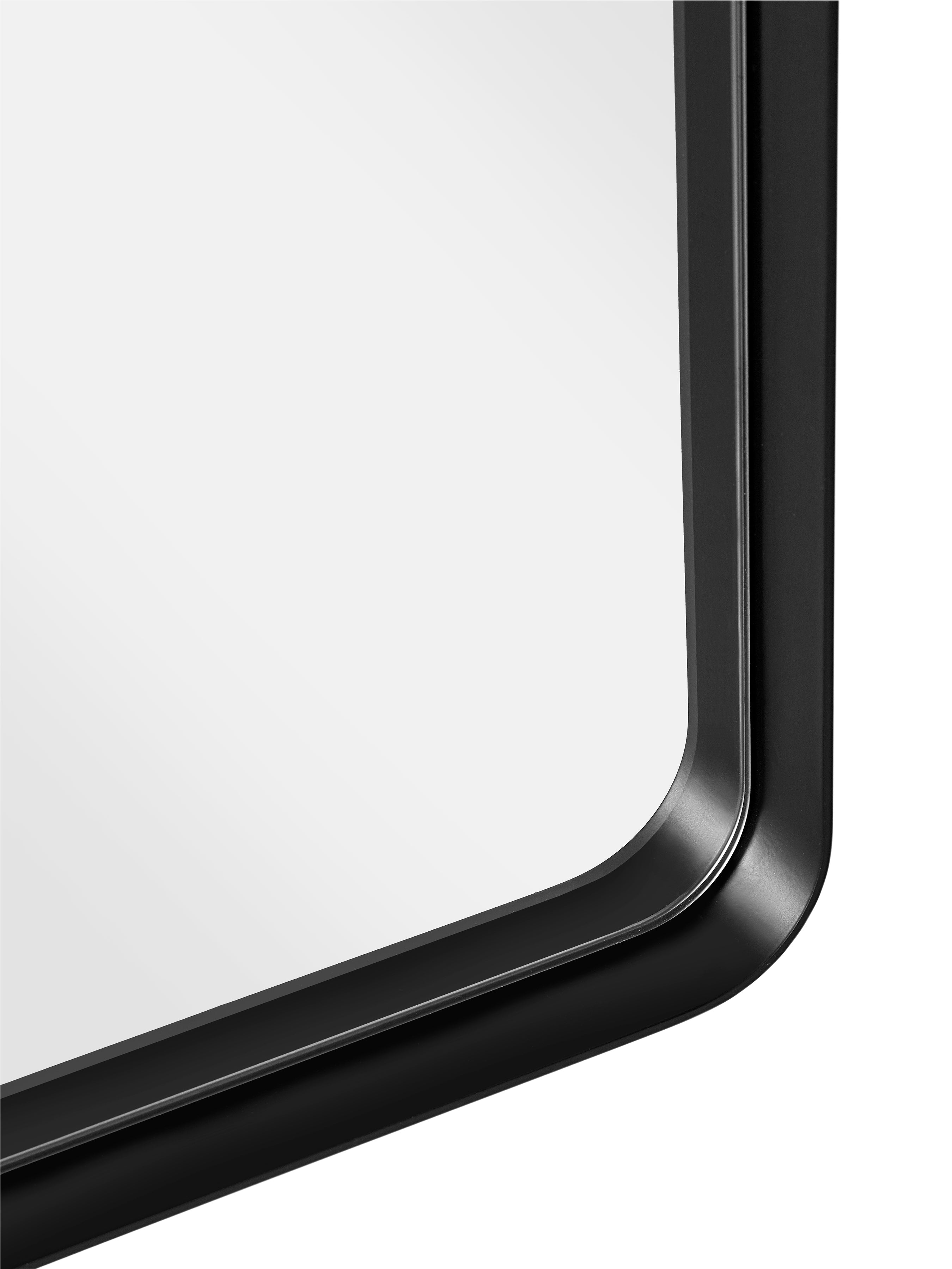 Jaya Black Frame Rectangular Wall Mirror – Julian Bowen, view 6