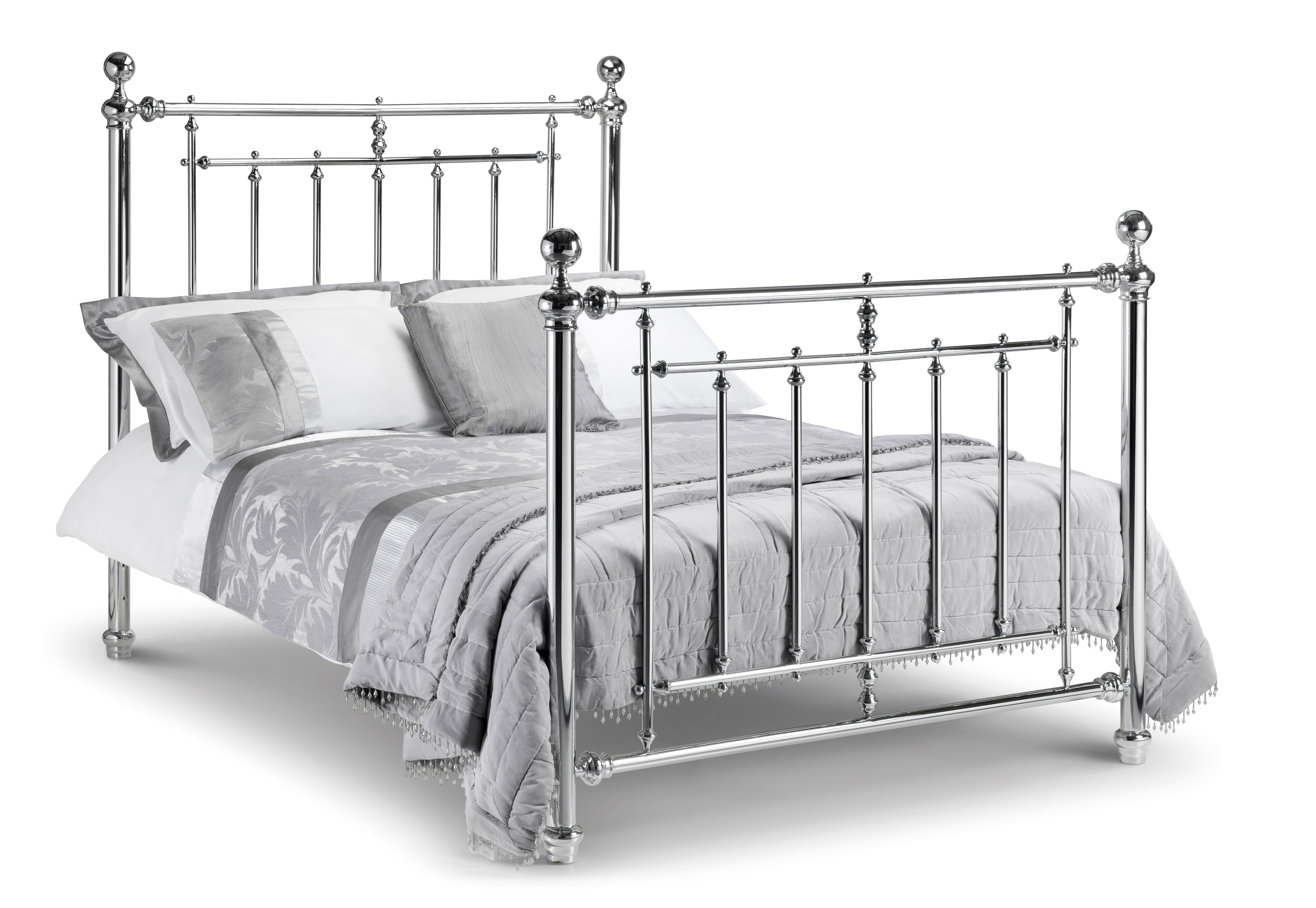 Empress Chrome Bed Metal Bed - Chrome Plated – Julian Bowen, view 2
