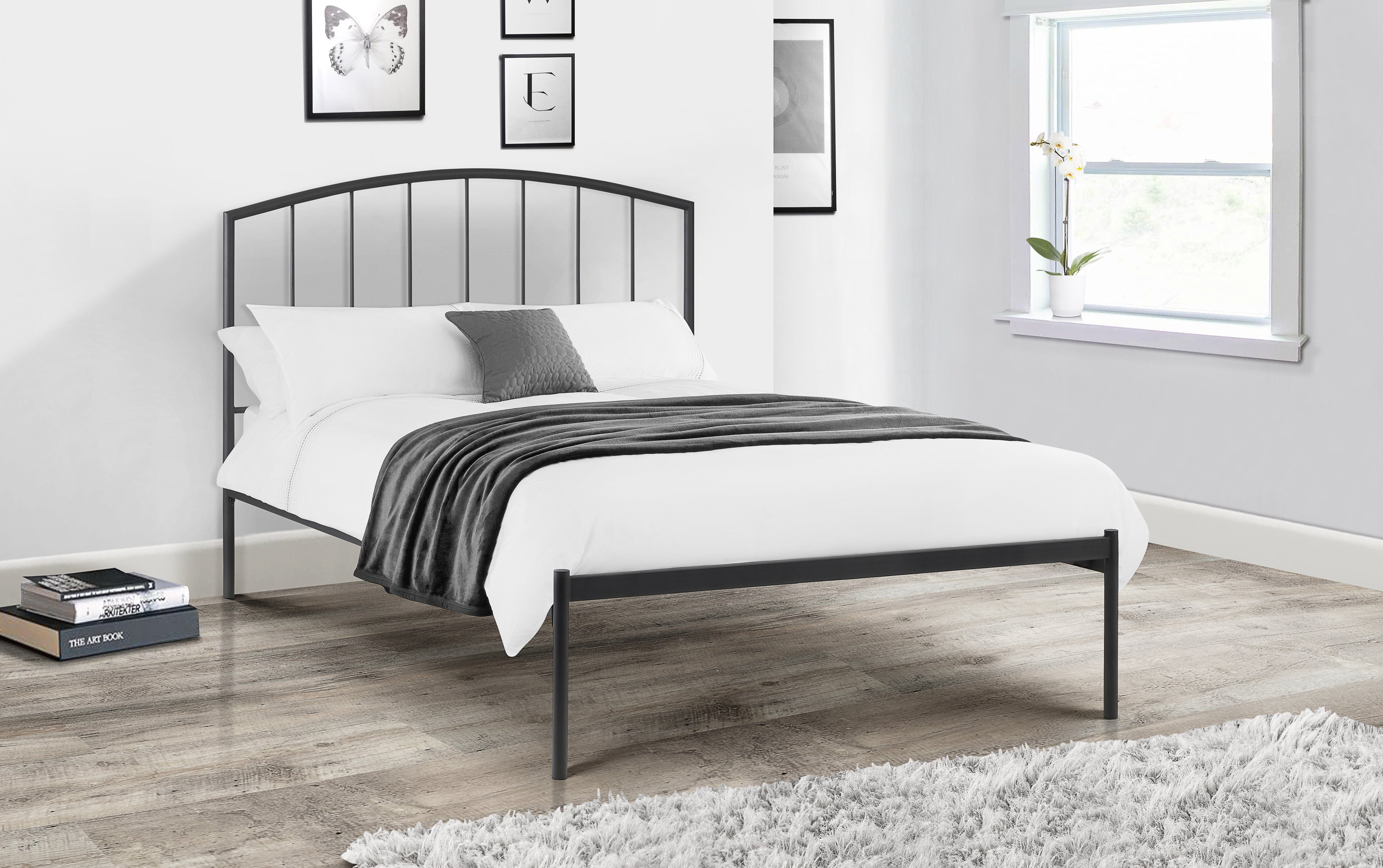 Julian Bowen Metal Bed Onyx Bed Metal Bed - Anthracite (Black) Bed Kings