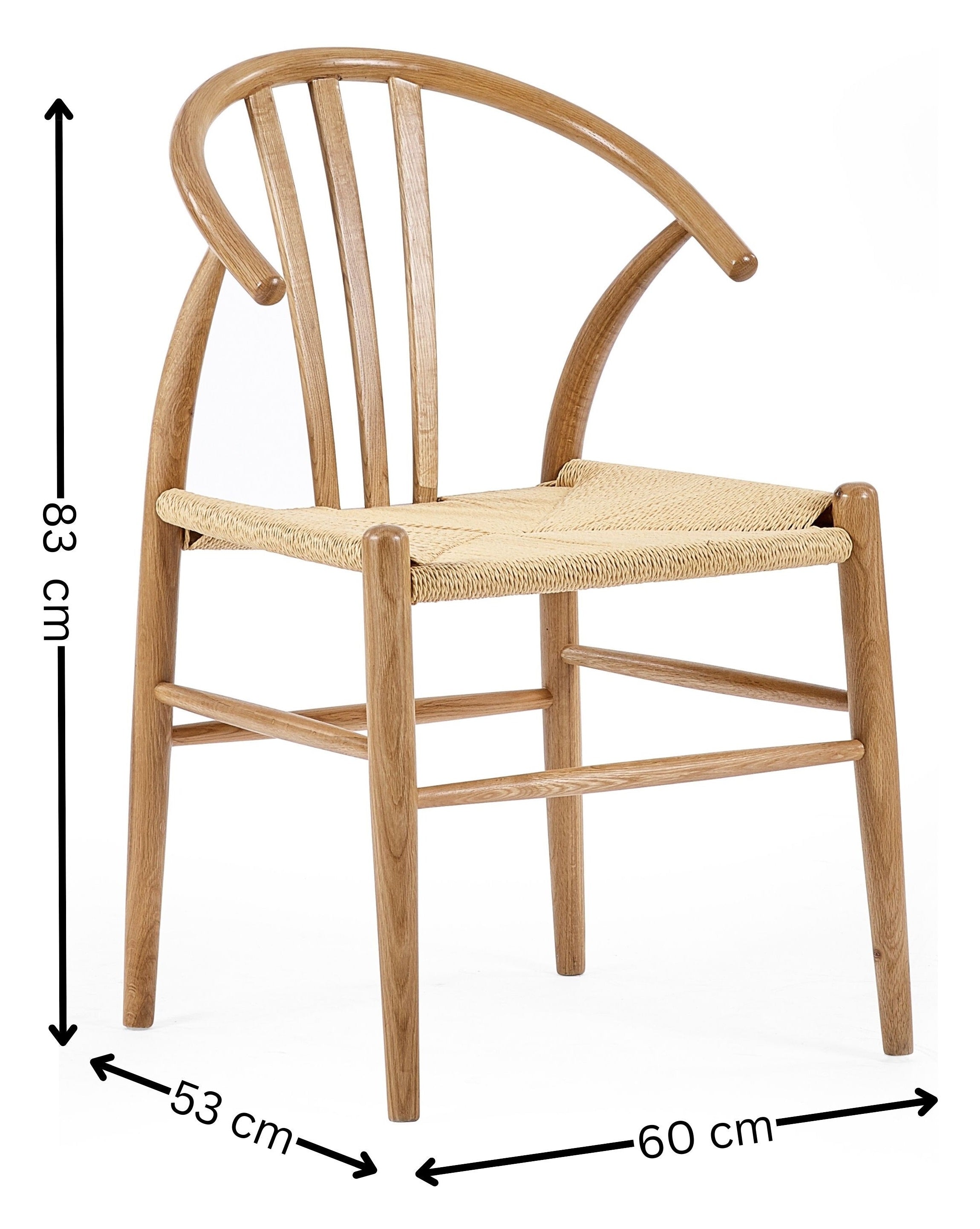 Symi Natural Oak Dining Chairs (Set of 2) – Julian Bowen, view 9