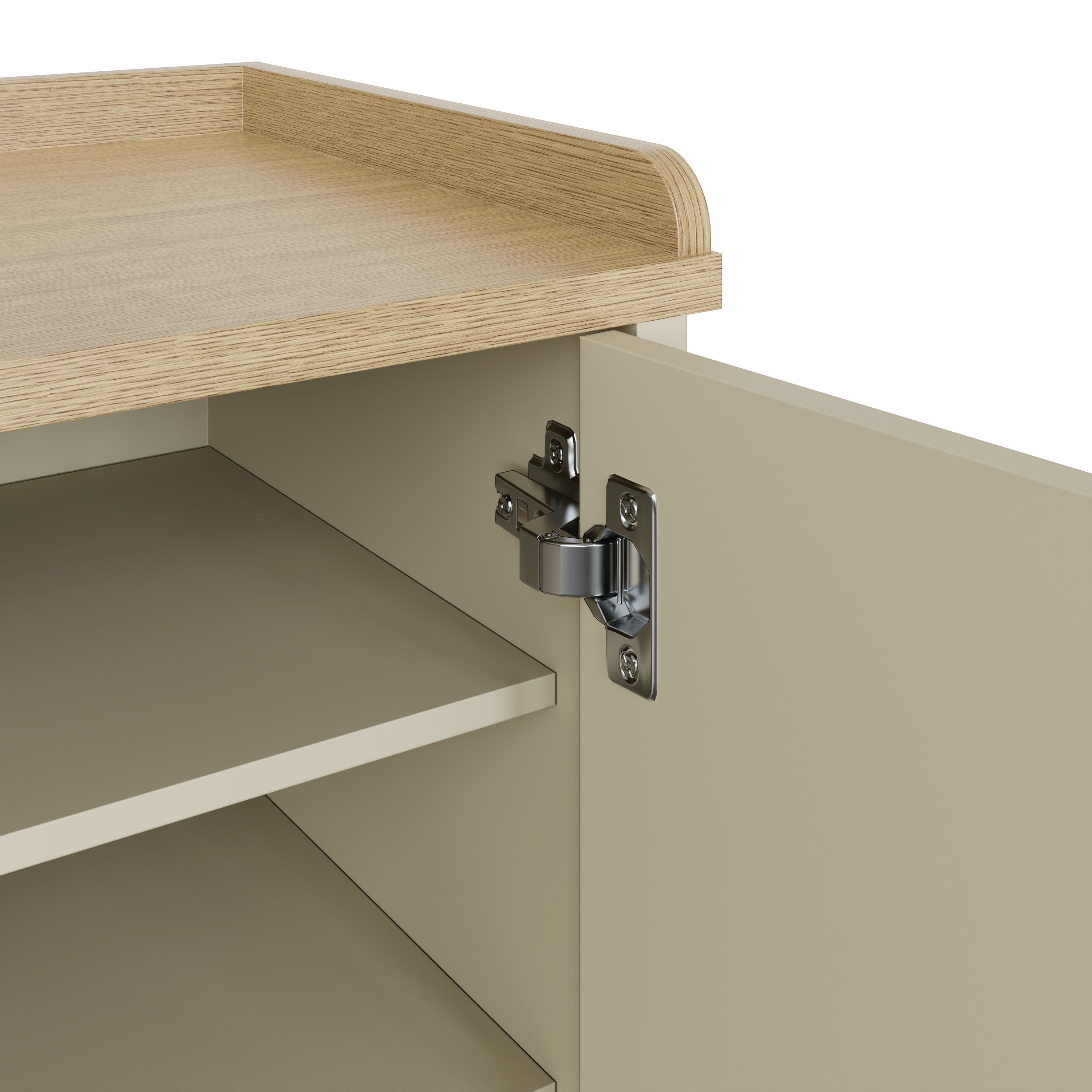 Lancaster 2 Door Shoe Bench Cream – GFW, view 7