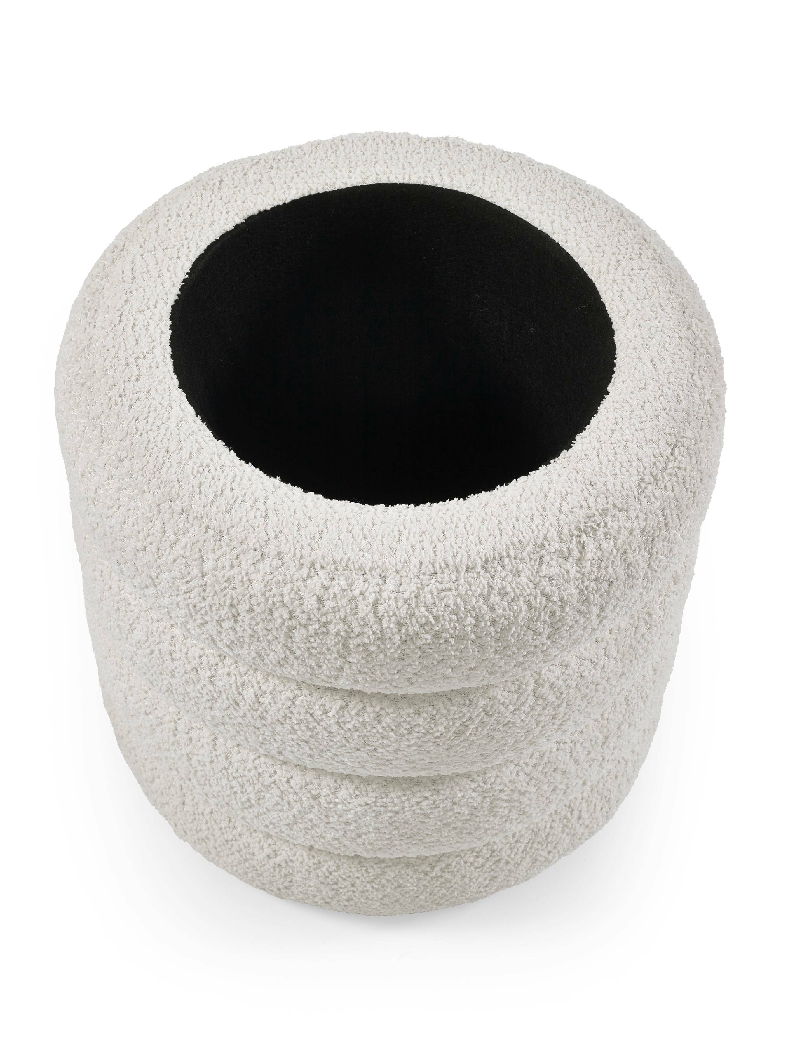 Hailey Ivory Boucle Upholstered 40cm Storage Stool – Julian Bowen, view 7