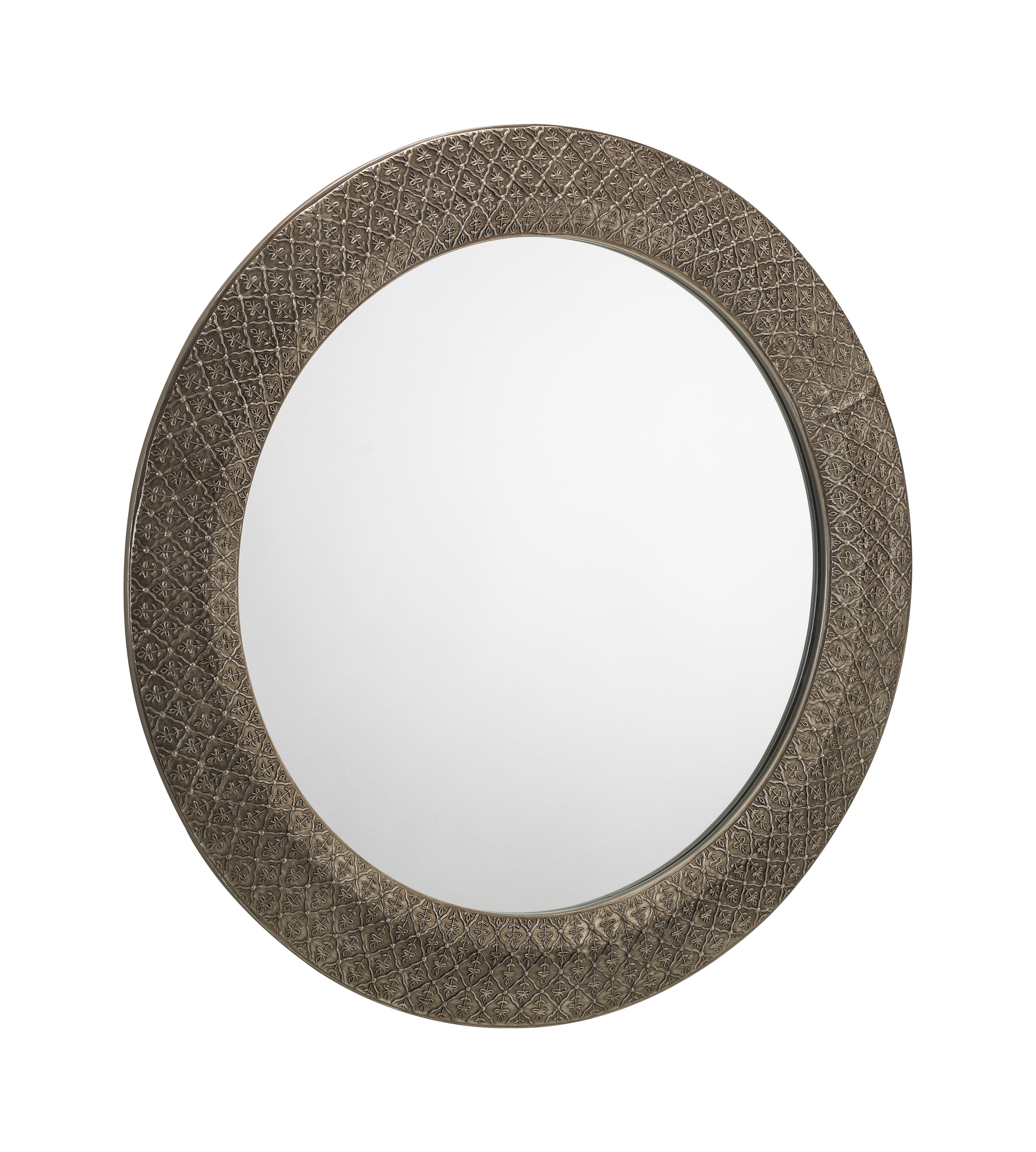 Cadence Large Round Pewter Wall Mirror – Julian Bowen